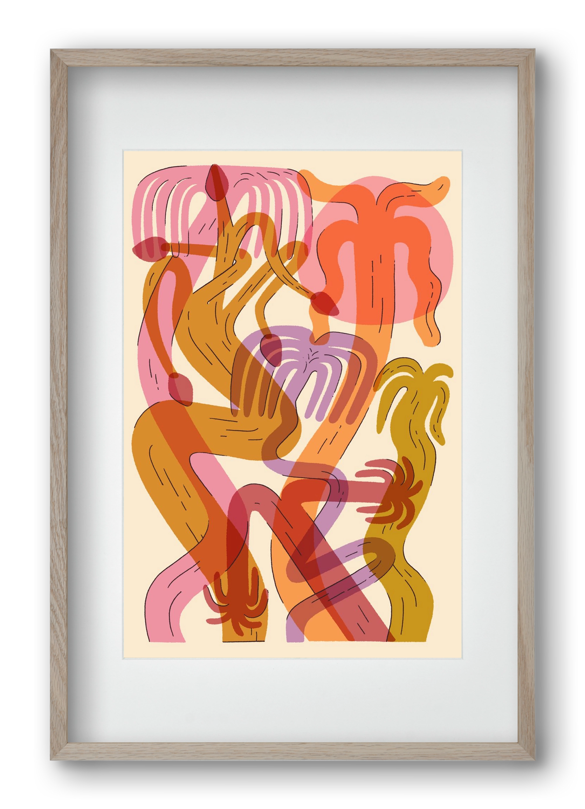 Color Jungle, 40x60 cm (30x45 cm), Tölgy keret, paszpartuval