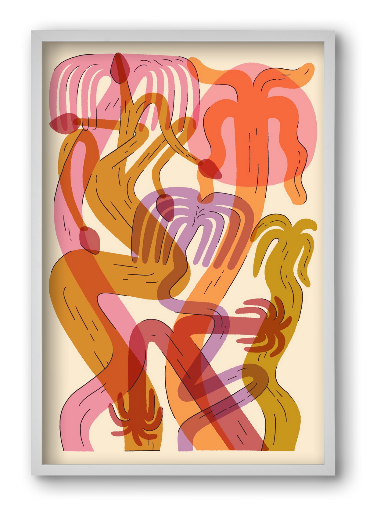 Color Jungle, 40x60 cm (40x60 cm), Fehér keret