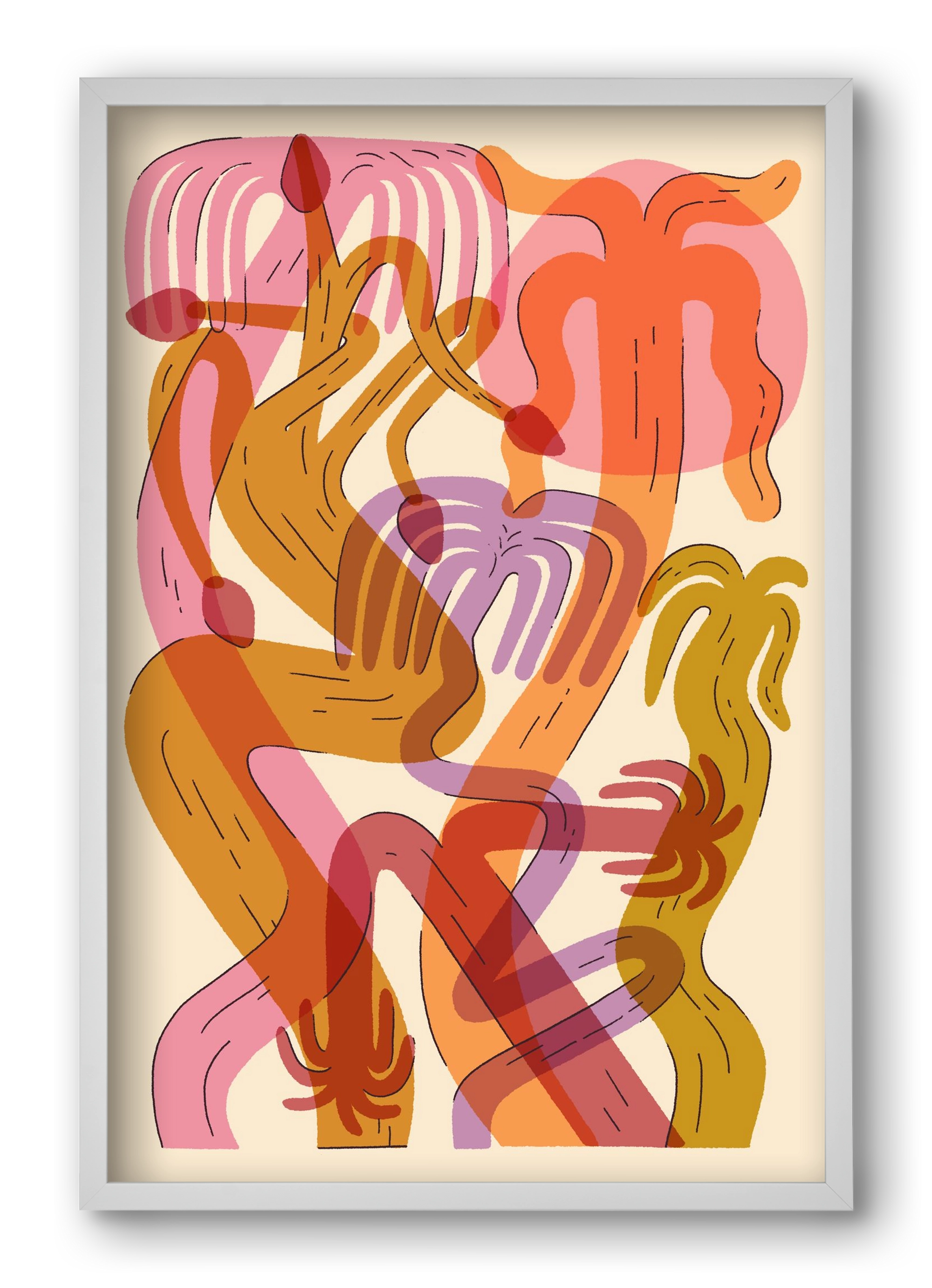 Color Jungle, 40x60 cm (40x60 cm), Fehér keret