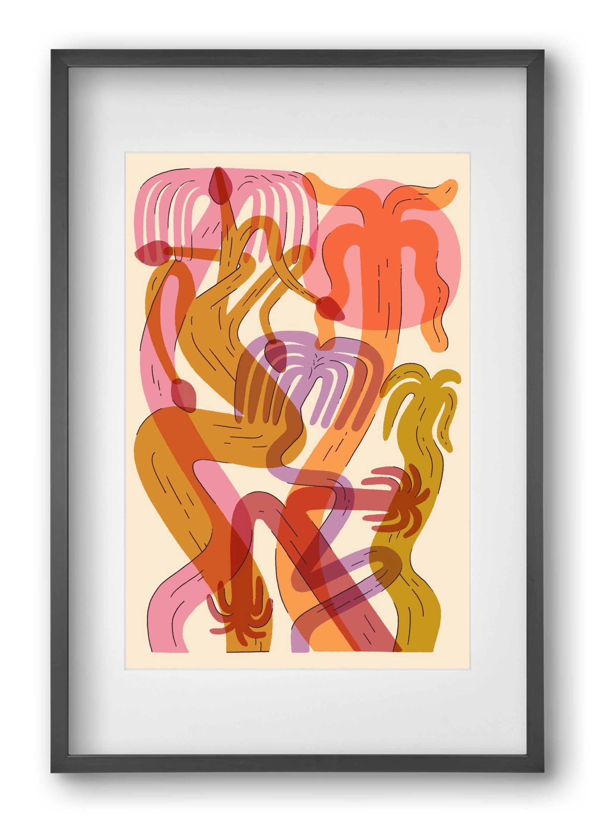 Color Jungle, 40x60 cm (30x45 cm), Fekete keret, paszpartuval