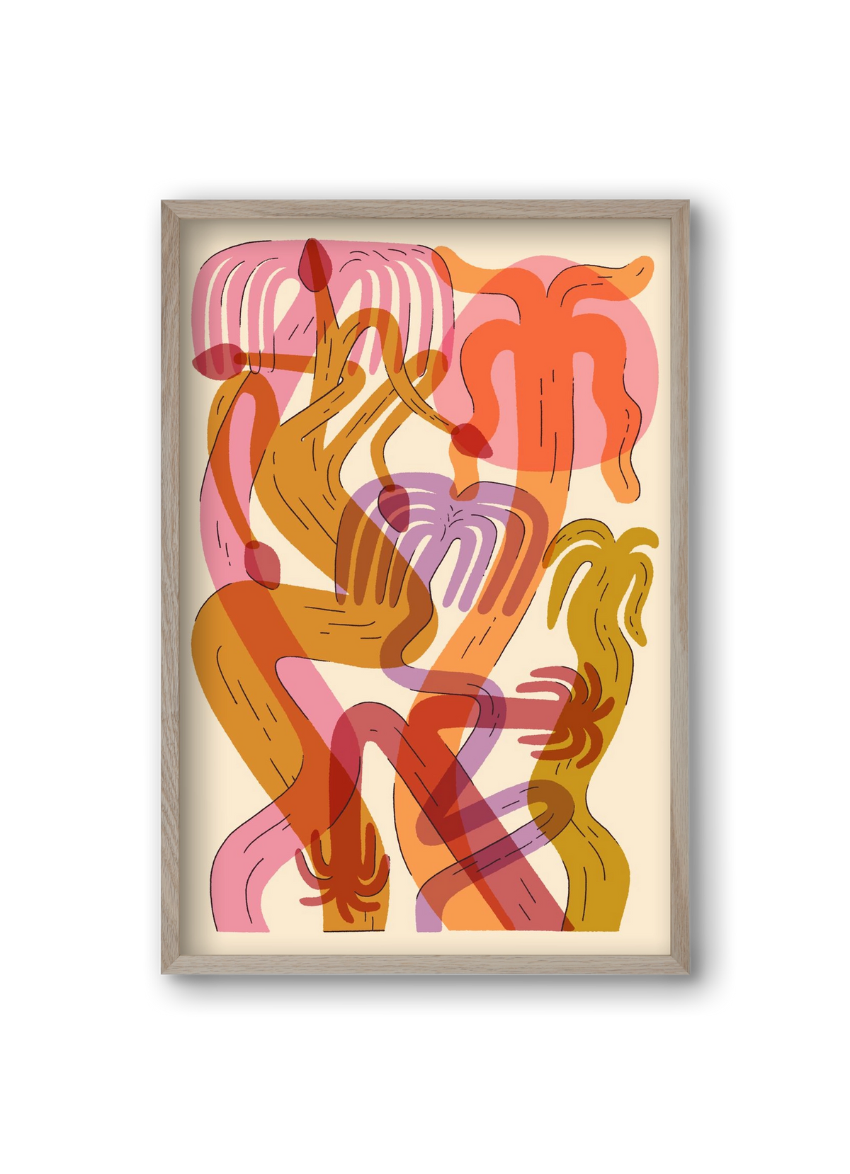 Color Jungle, 20x30 cm (20x30 cm), Tölgy keret