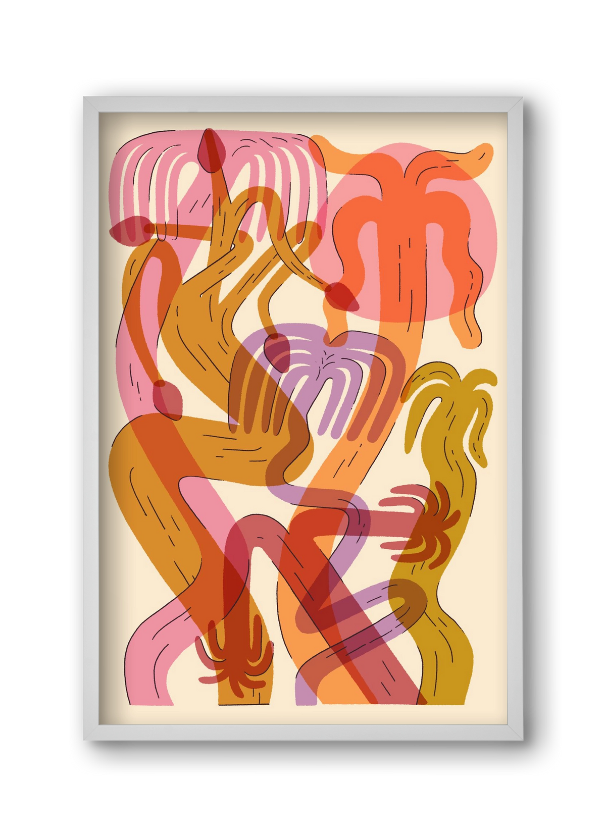 Color Jungle, 30x45 cm (30x45 cm), Fehér keret