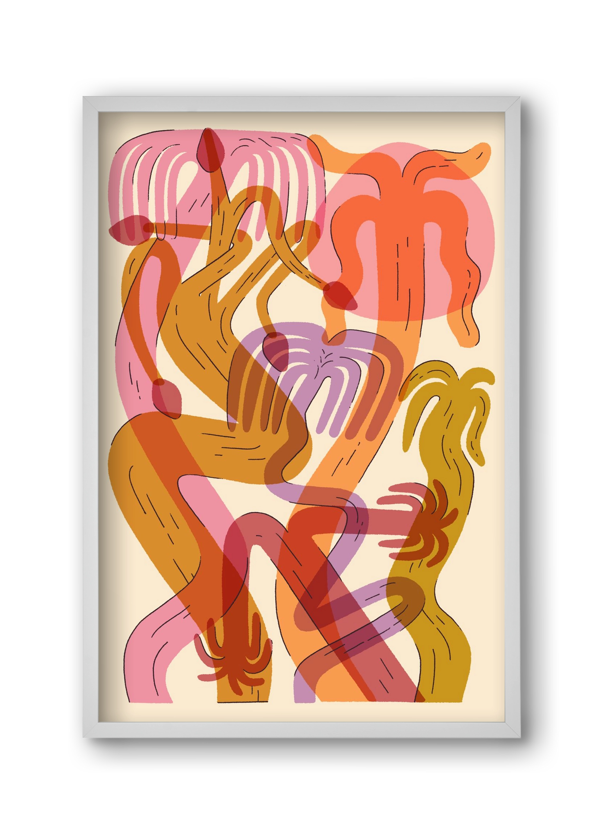 Color Jungle, 30x45 cm (30x45 cm), Fehér keret