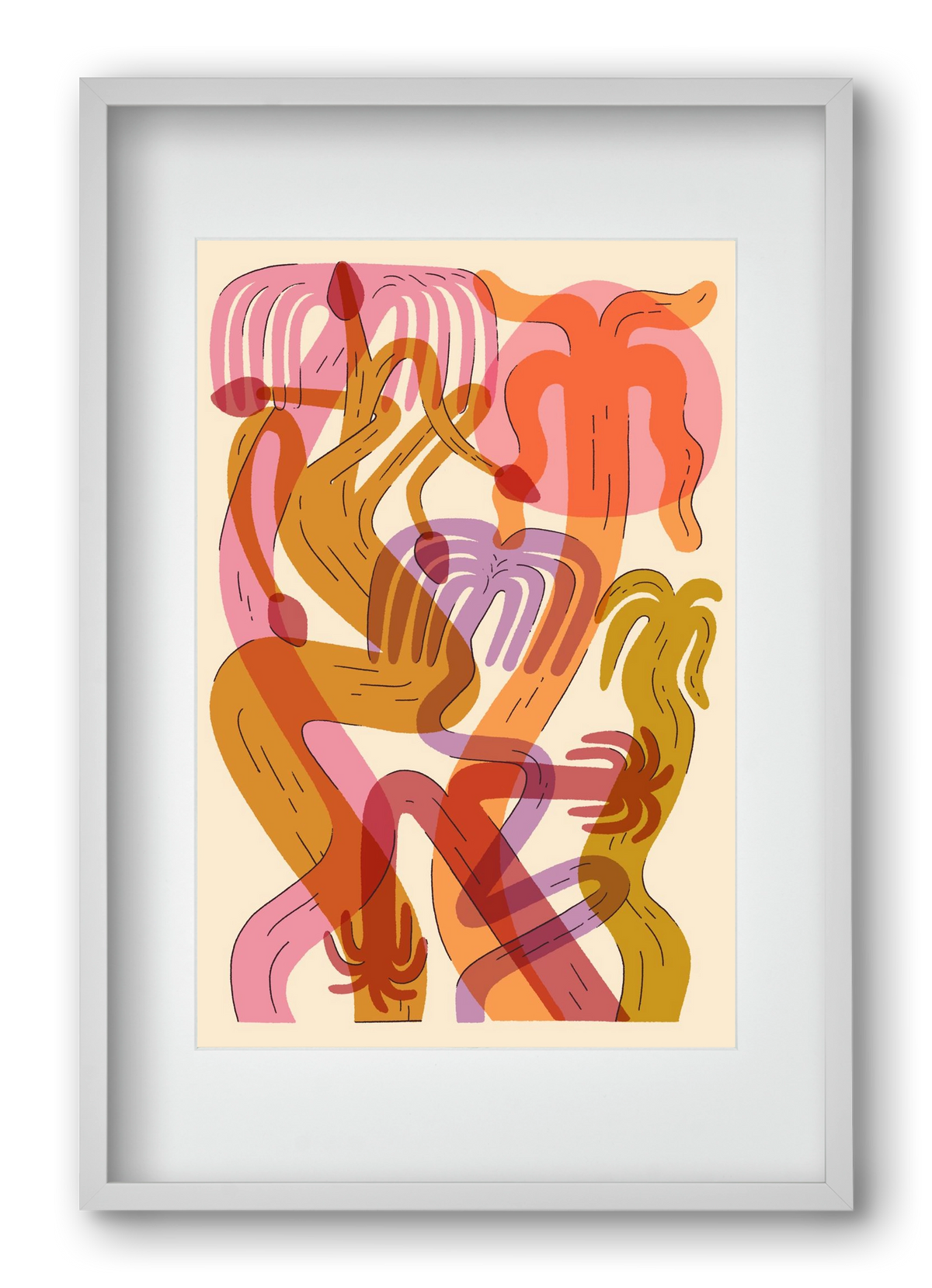 Color Jungle, 40x60 cm (30x45 cm), Fehér keret, paszpartuval