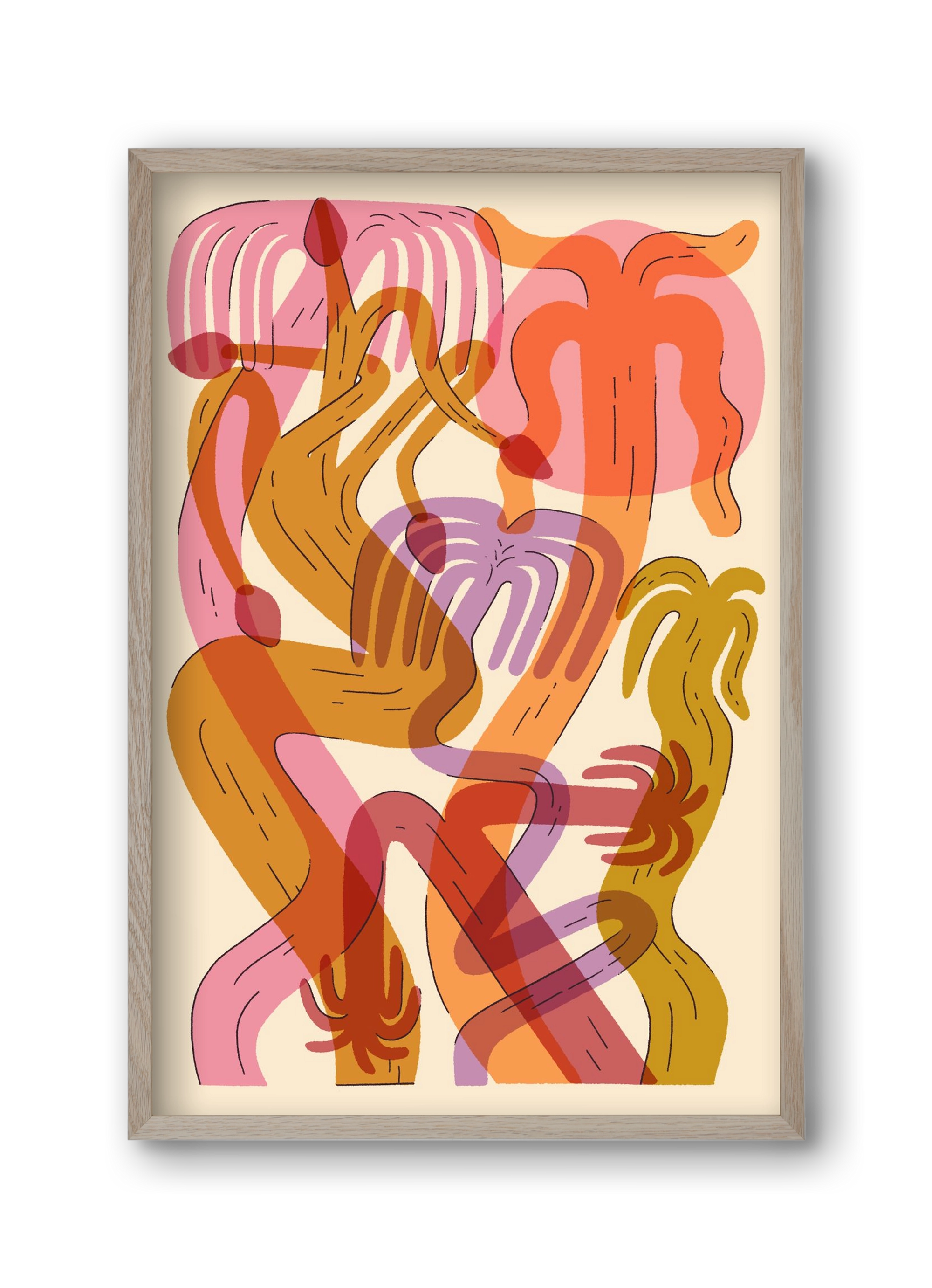 Color Jungle, 30x45 cm (30x45 cm), Tölgy keret