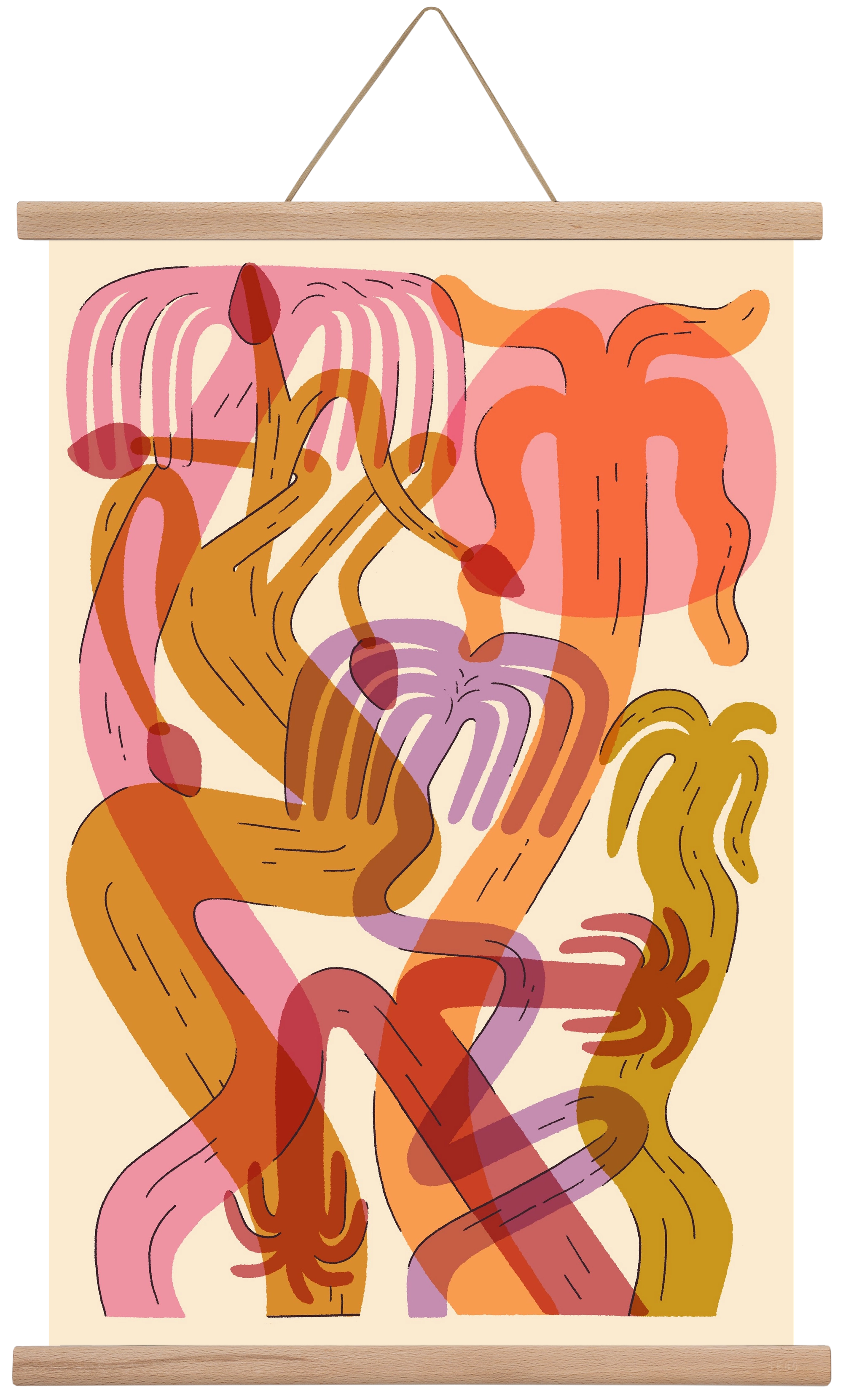 Color Jungle, 40x60 cm (40x60 cm), Tölgy akasztó