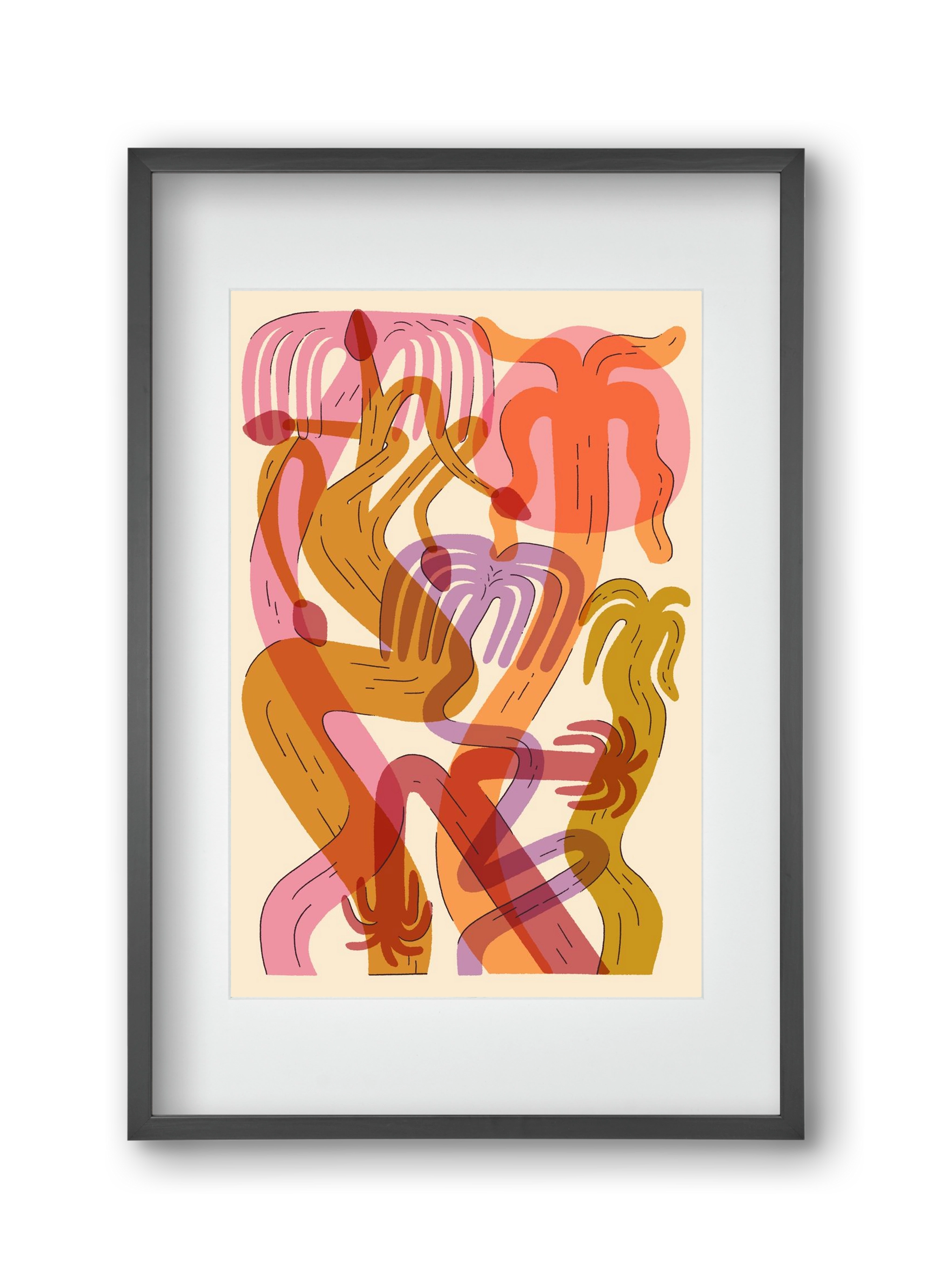 Color Jungle, 30x45 cm (20x30 cm), Fekete keret, paszpartuval