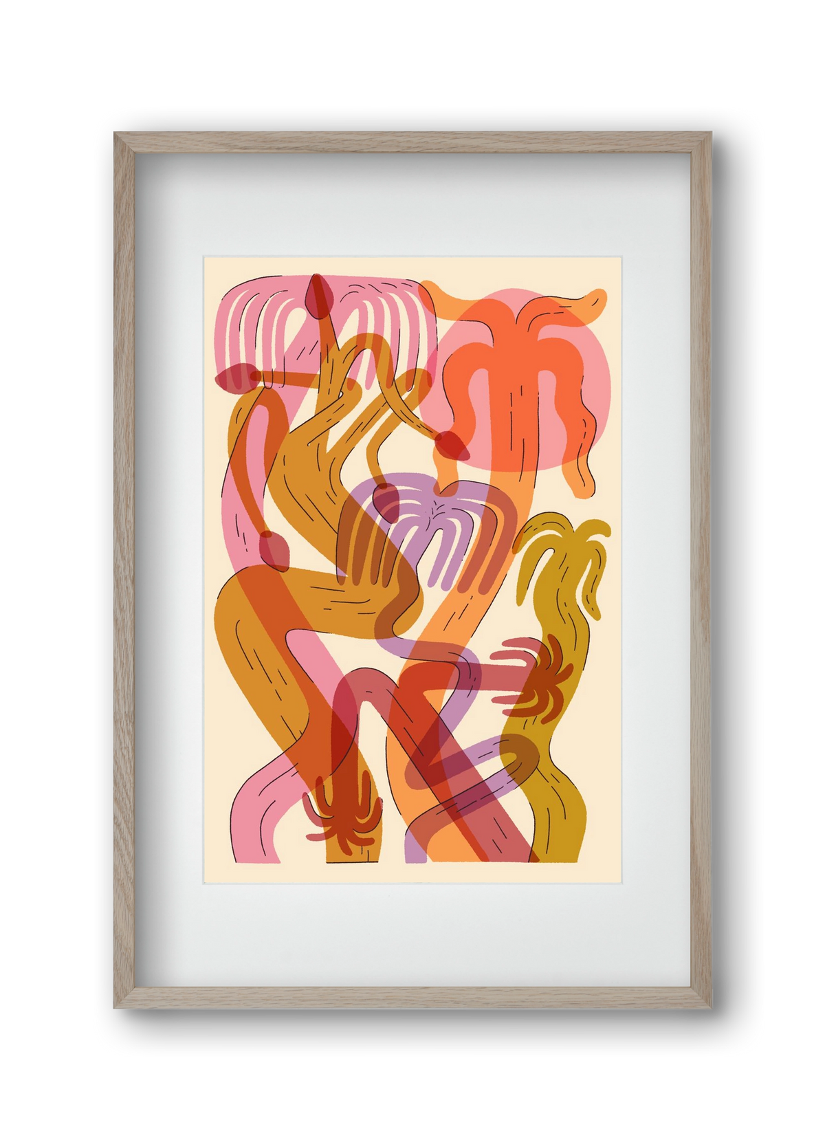 Color Jungle, 30x45 cm (20x30 cm), Tölgy keret, paszpartuval