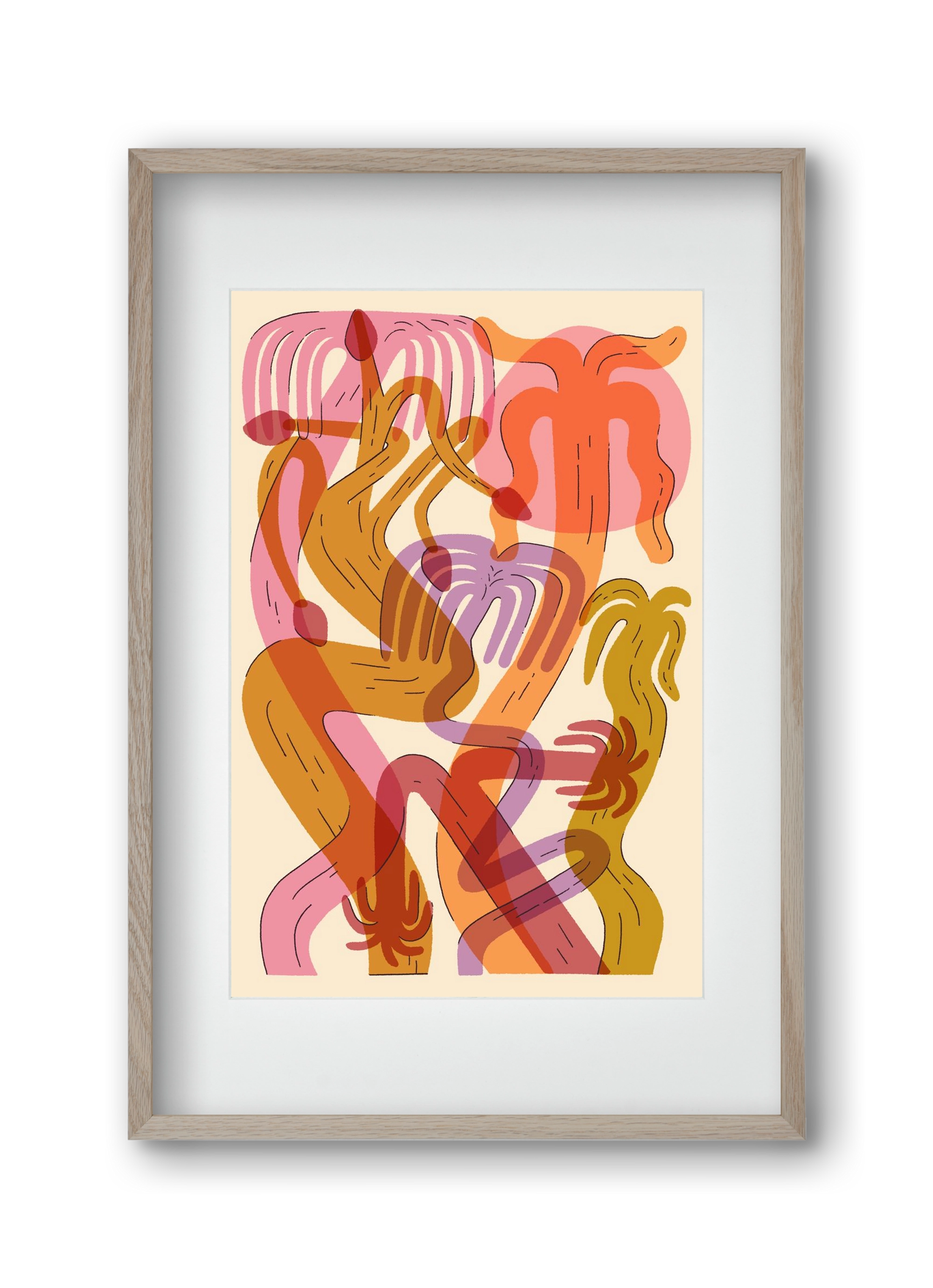 Color Jungle, 30x45 cm (20x30 cm), Tölgy keret, paszpartuval