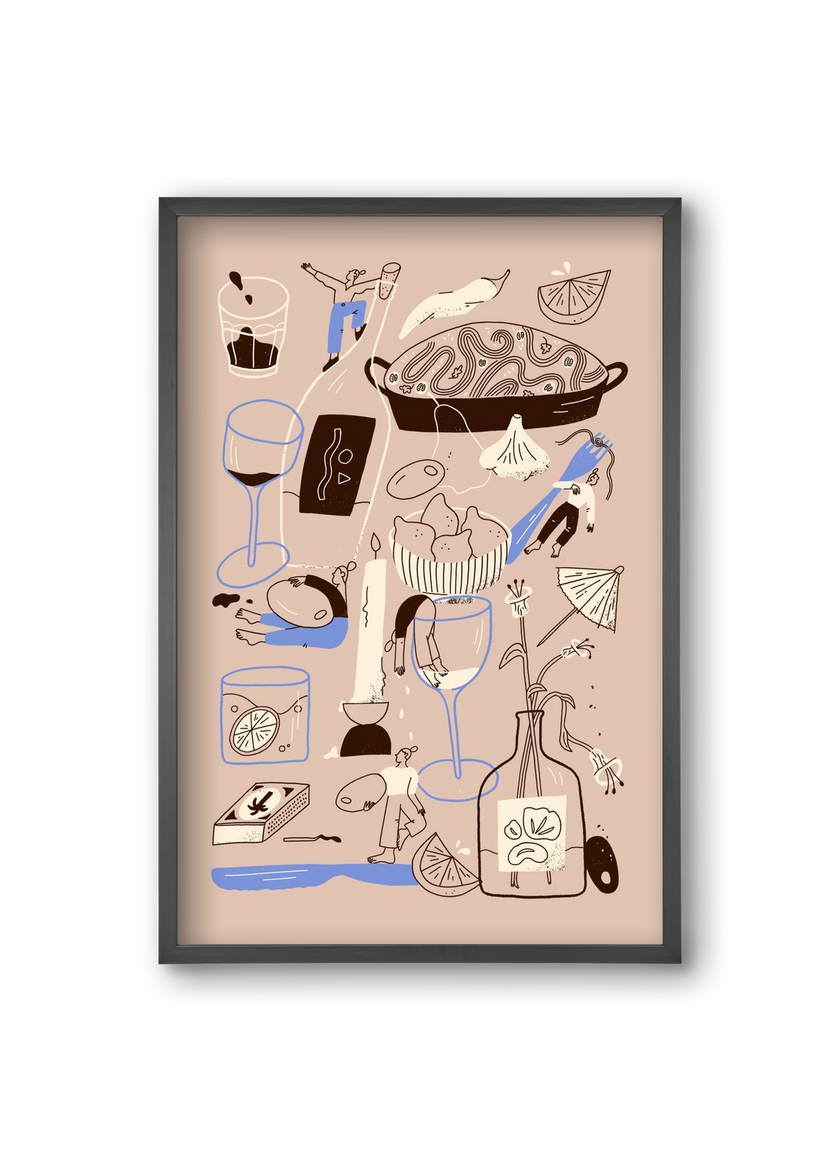 Table Scene, 20x30 cm (20x30 cm), Fekete keret