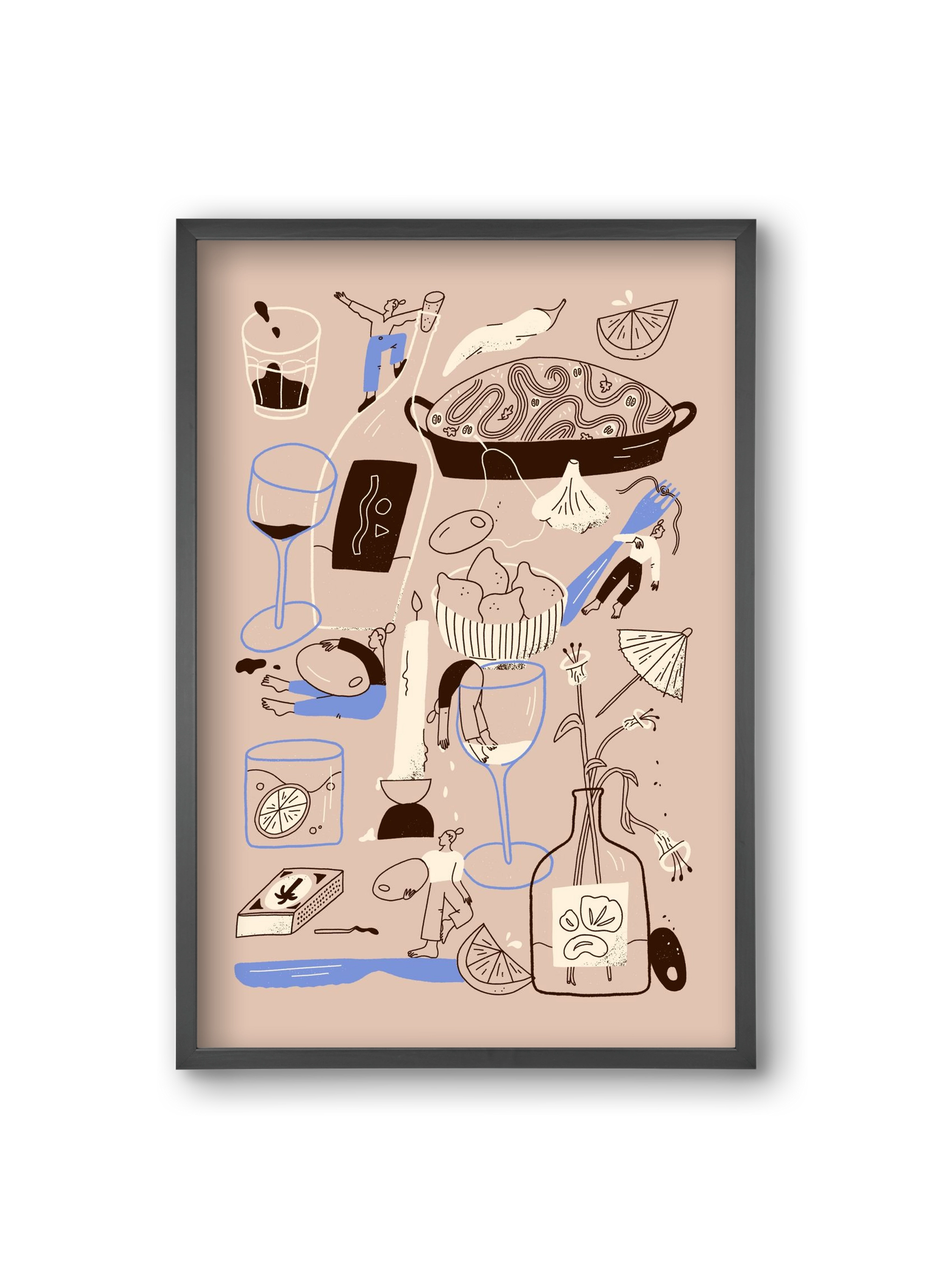 Table Scene, 20x30 cm (20x30 cm), Fekete keret