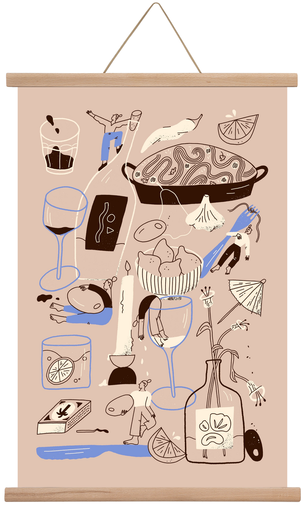 Table Scene, 40x60 cm (40x60 cm), Tölgy akasztó