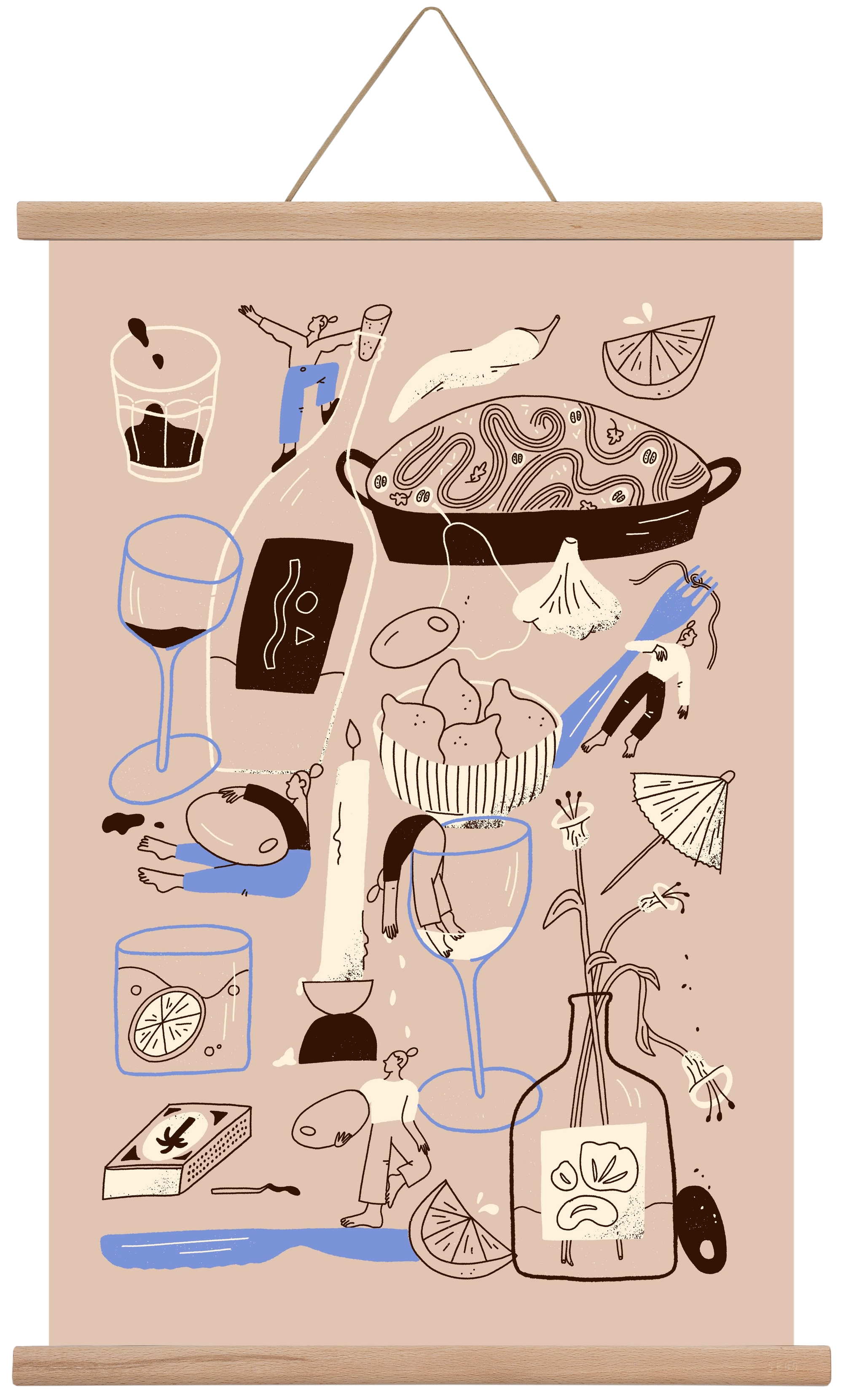 Table Scene, 40x60 cm (40x60 cm), Tölgy akasztó