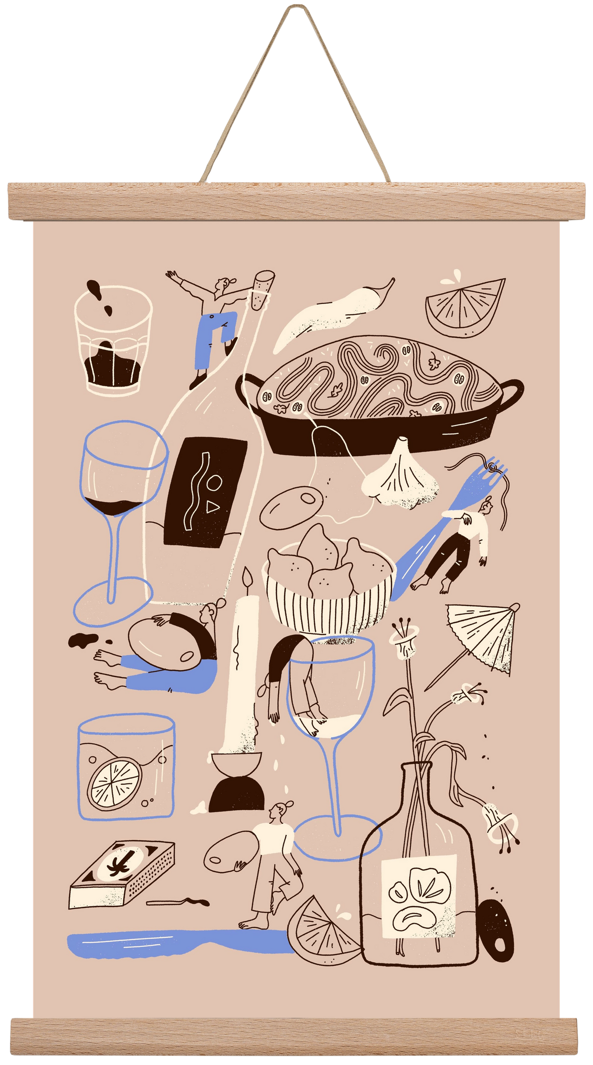 Table Scene, 30x45 cm (30x45 cm), Tölgy akasztó