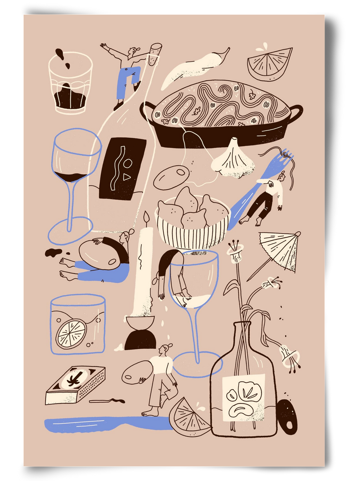 Table Scene, 60x90 cm, Keret nélkül