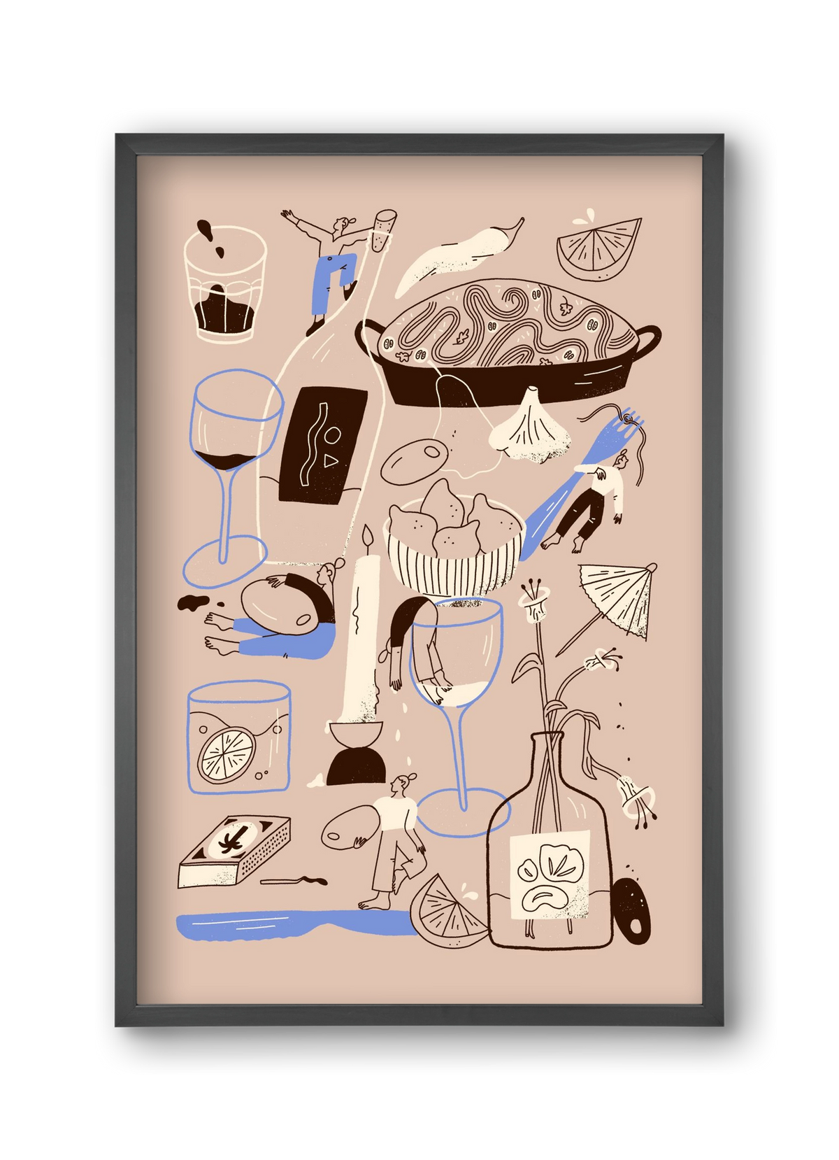 Table Scene, 30x45 cm (30x45 cm), Fekete keret