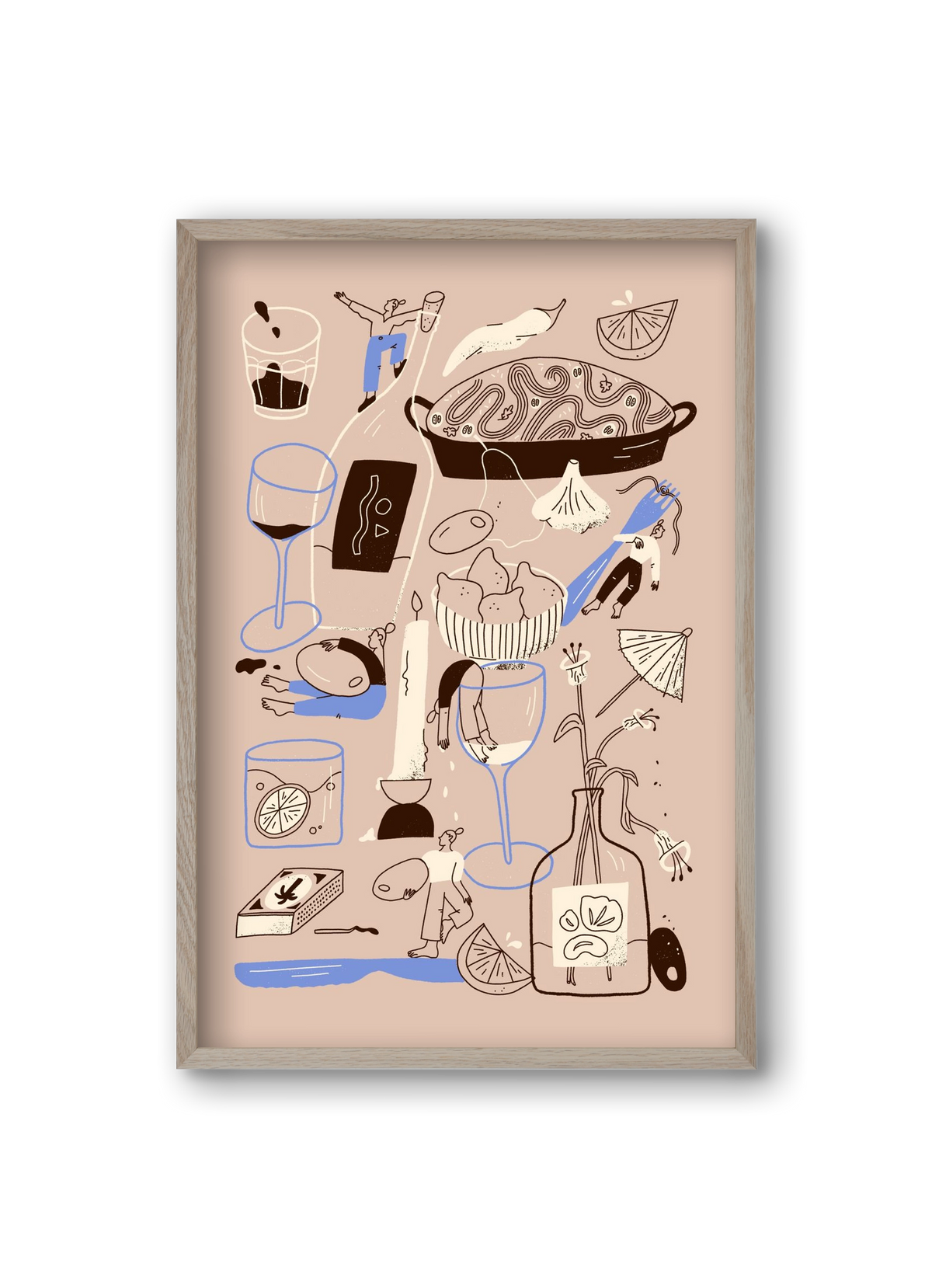 Table Scene, 20x30 cm (20x30 cm), Tölgy keret