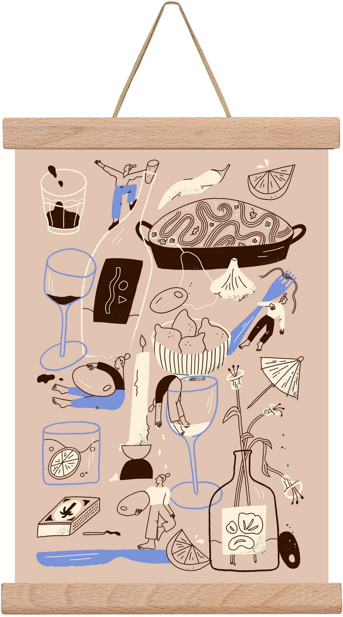 Table Scene, 20x30 cm (20x30 cm), Tölgy akasztó