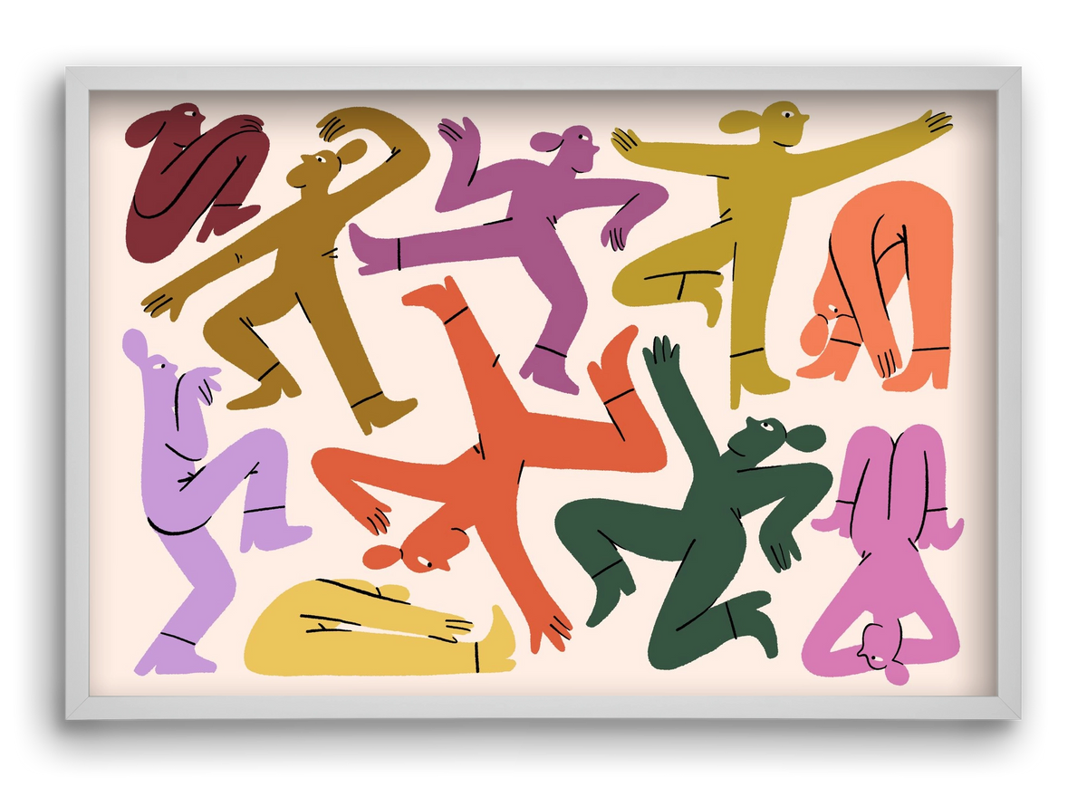 Crazy, 60x40 cm (60x40 cm), Fehér keret