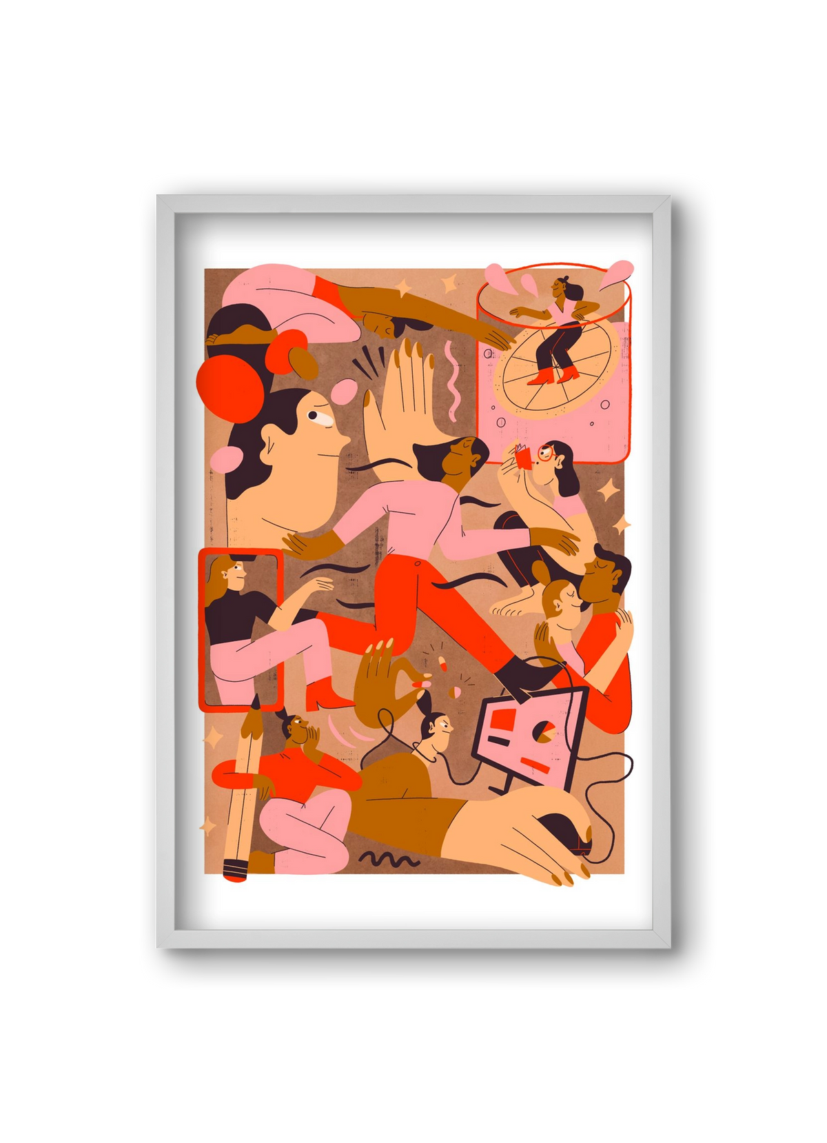 Rushing Through Life, 20x30 cm (20x30 cm), Fehér keret