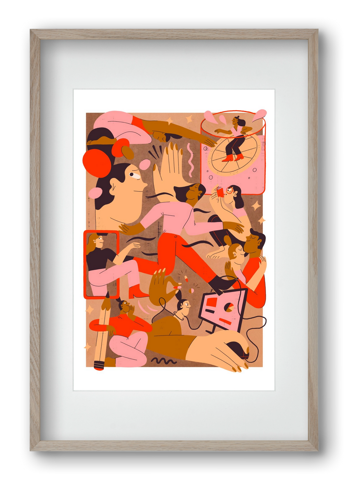 Rushing Through Life, 40x60 cm (30x45 cm), Tölgy keret, paszpartuval