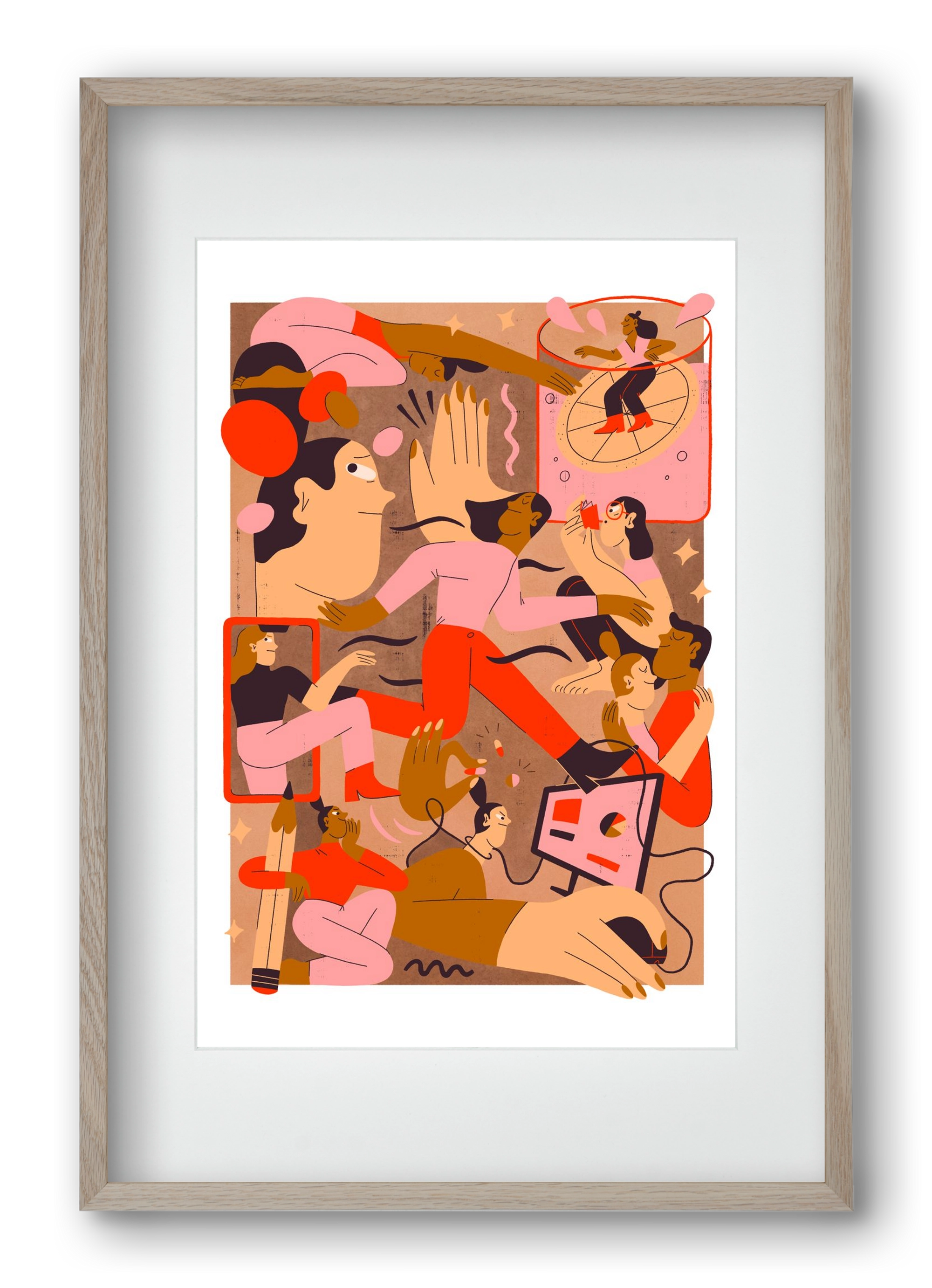 Rushing Through Life, 40x60 cm (30x45 cm), Tölgy keret, paszpartuval