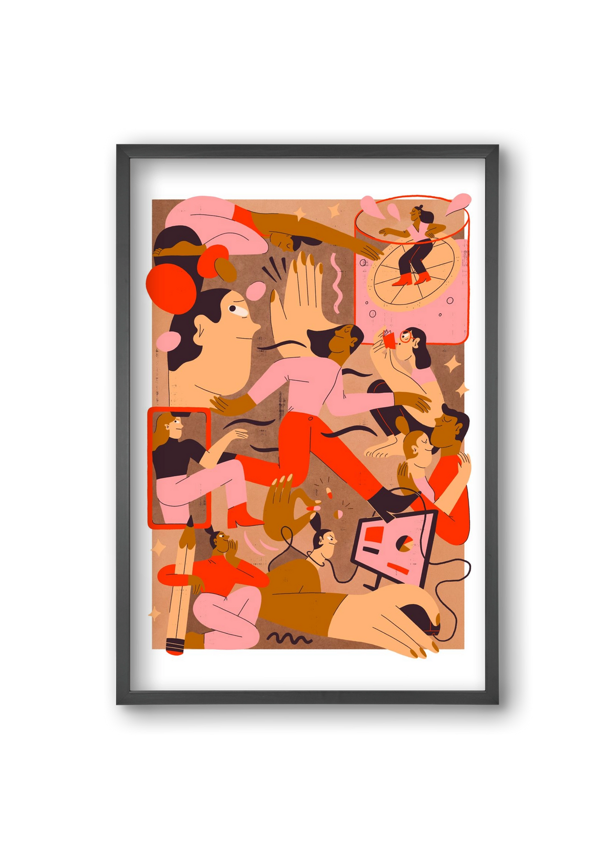 Rushing Through Life, 20x30 cm (20x30 cm), Fekete keret