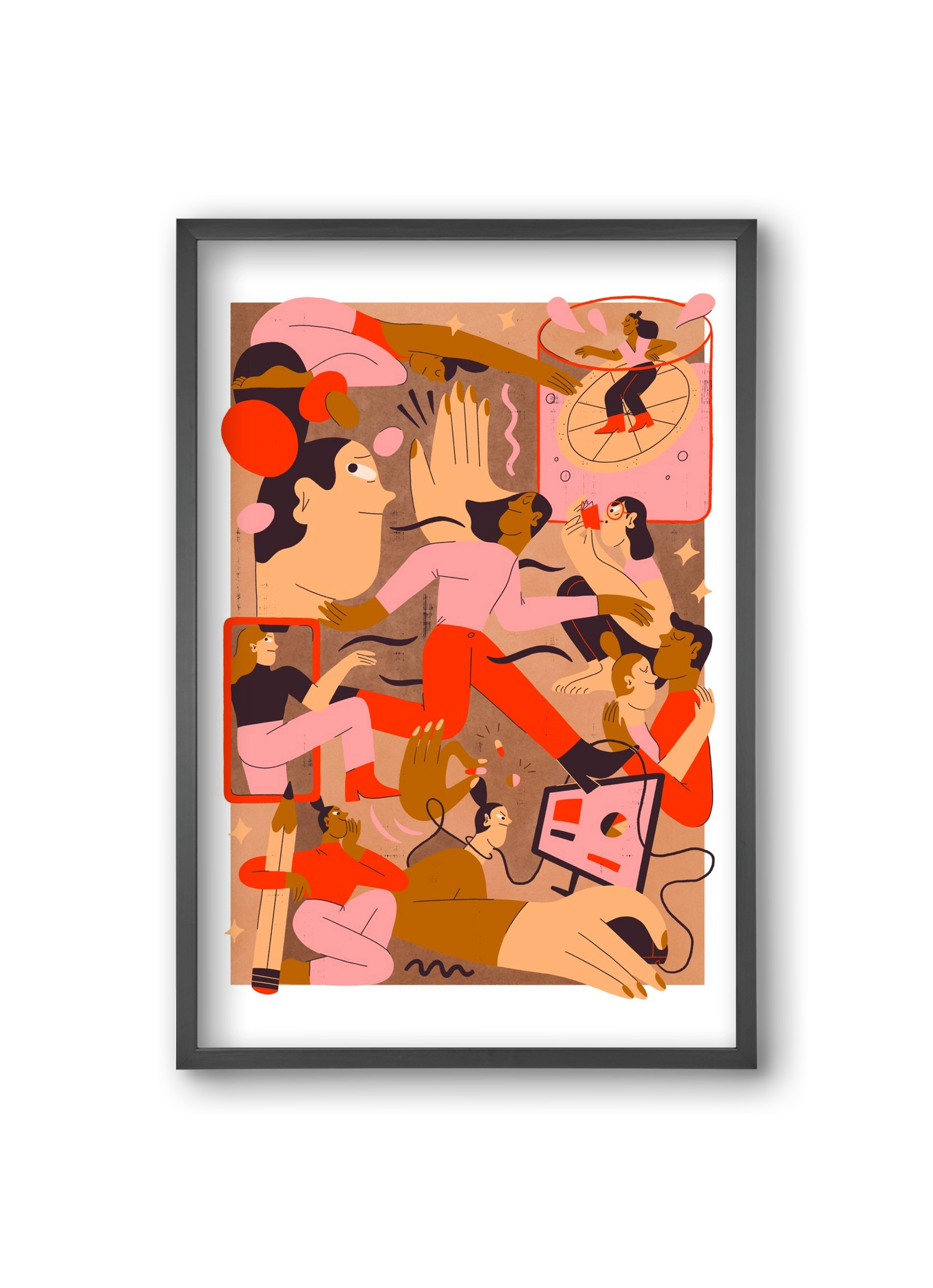 Rushing Through Life, 20x30 cm (20x30 cm), Fekete keret