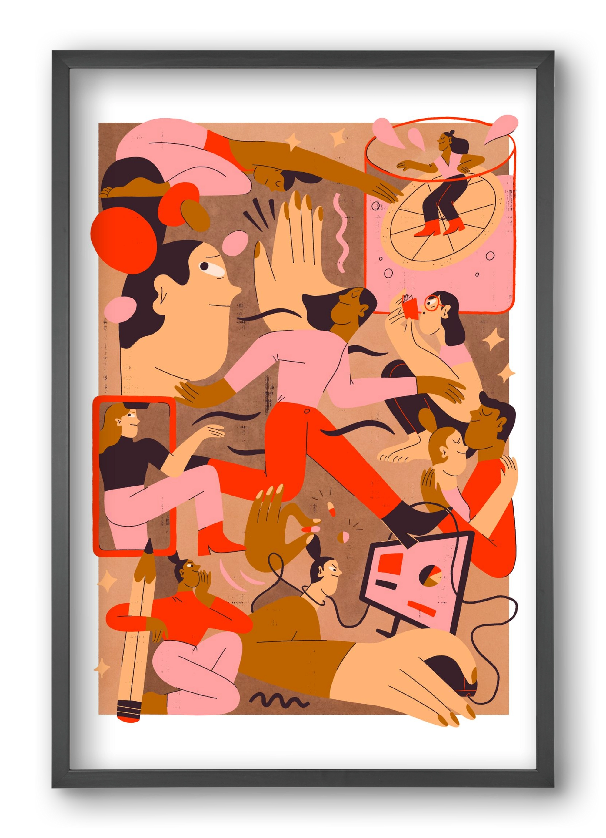 Rushing Through Life, 40x60 cm (40x60 cm), Fekete keret