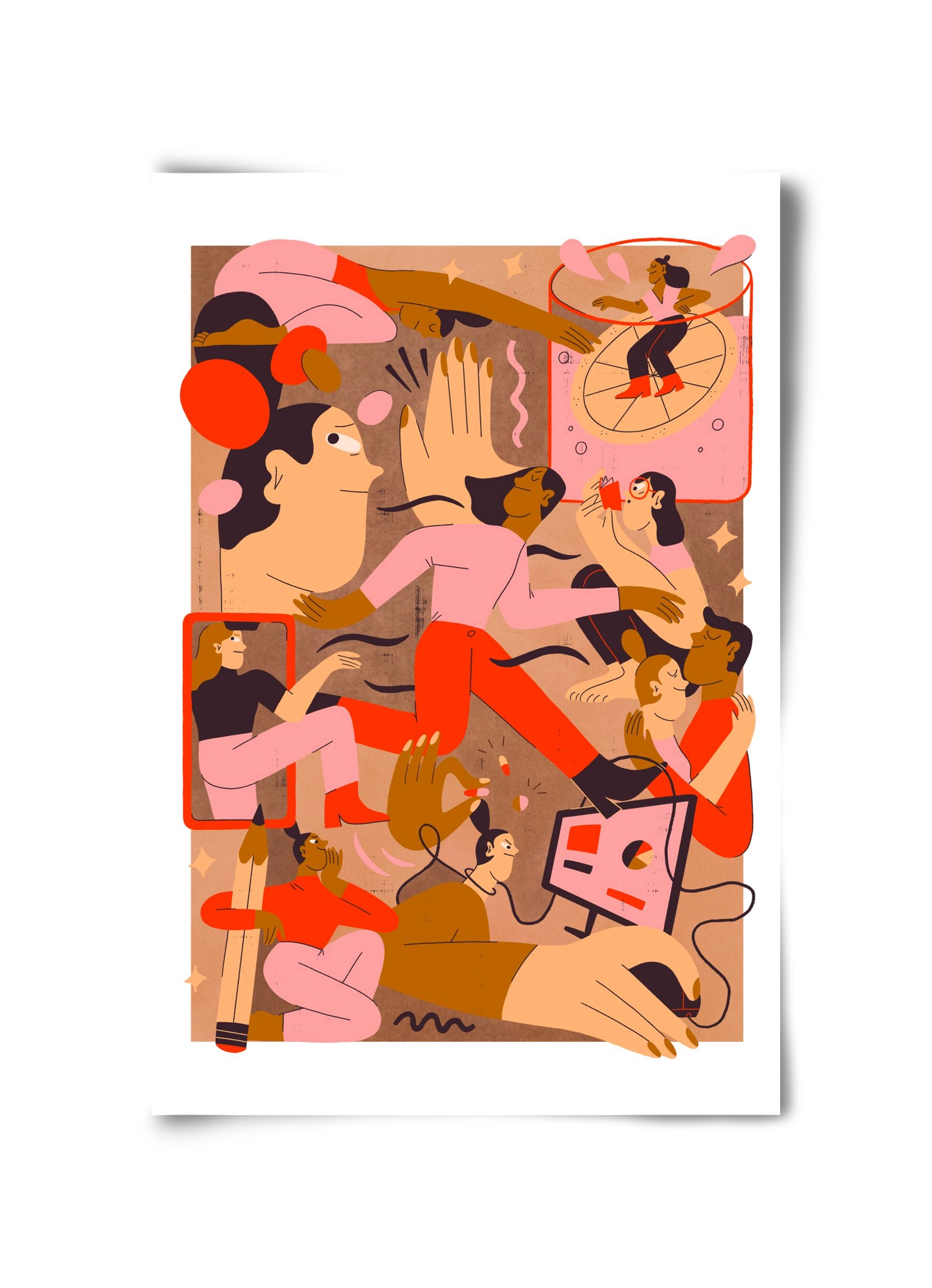 Rushing Through Life, 30x45 cm, Keret nélkül