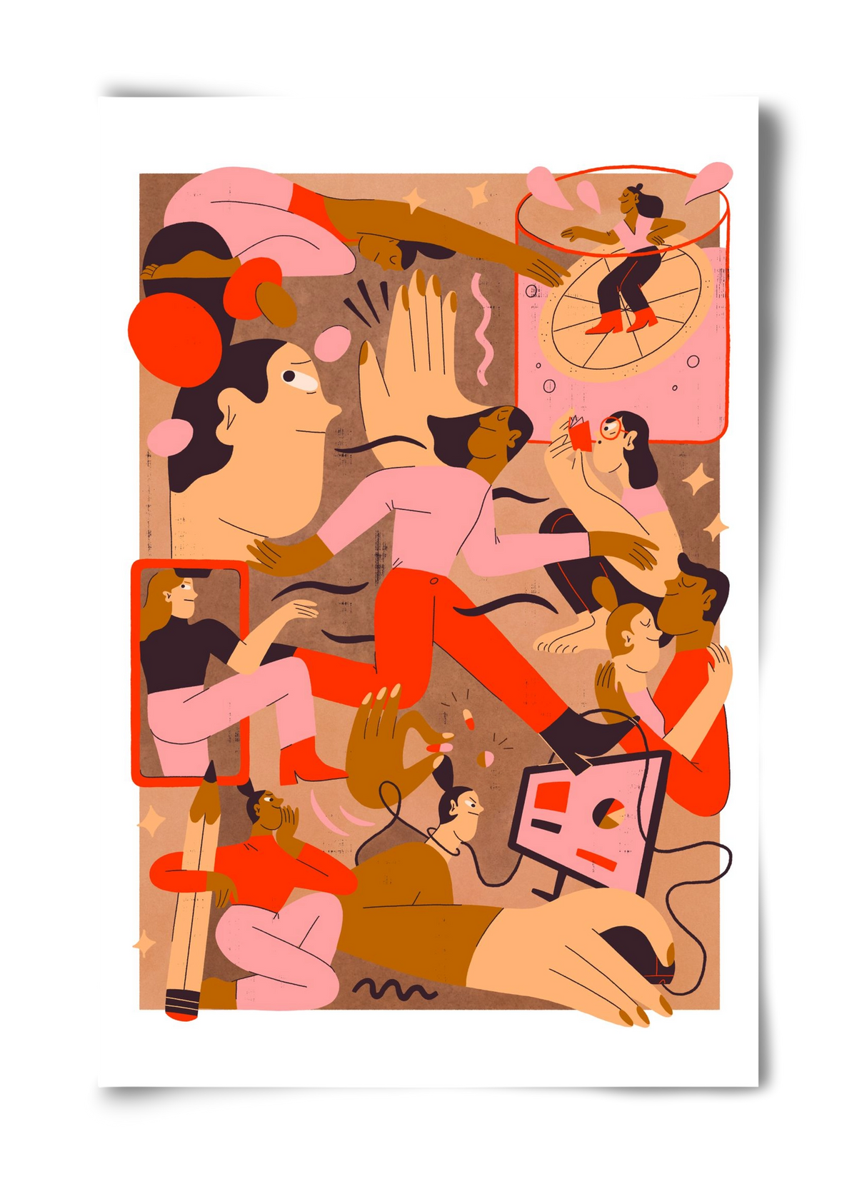 Rushing Through Life, 40x60 cm, Keret nélkül