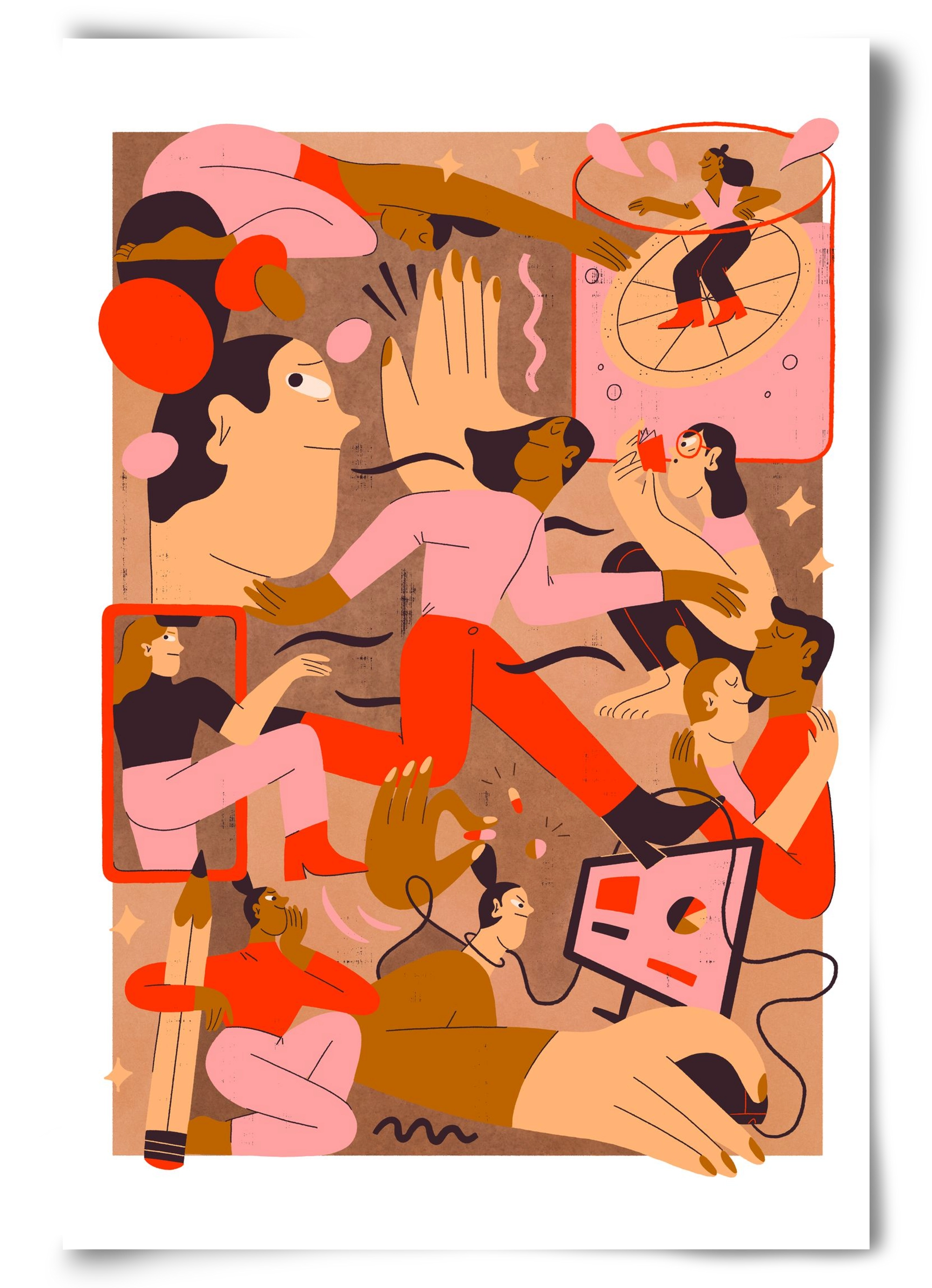 Rushing Through Life, 60x90 cm, Keret nélkül