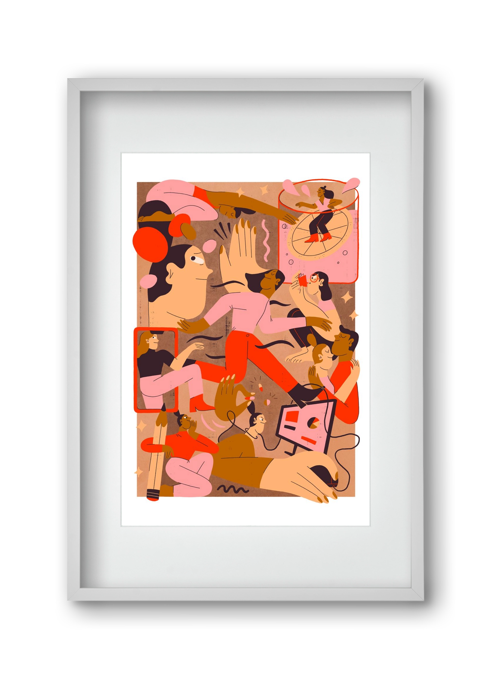 Rushing Through Life, 30x45 cm (20x30 cm), Fehér keret, paszpartuval