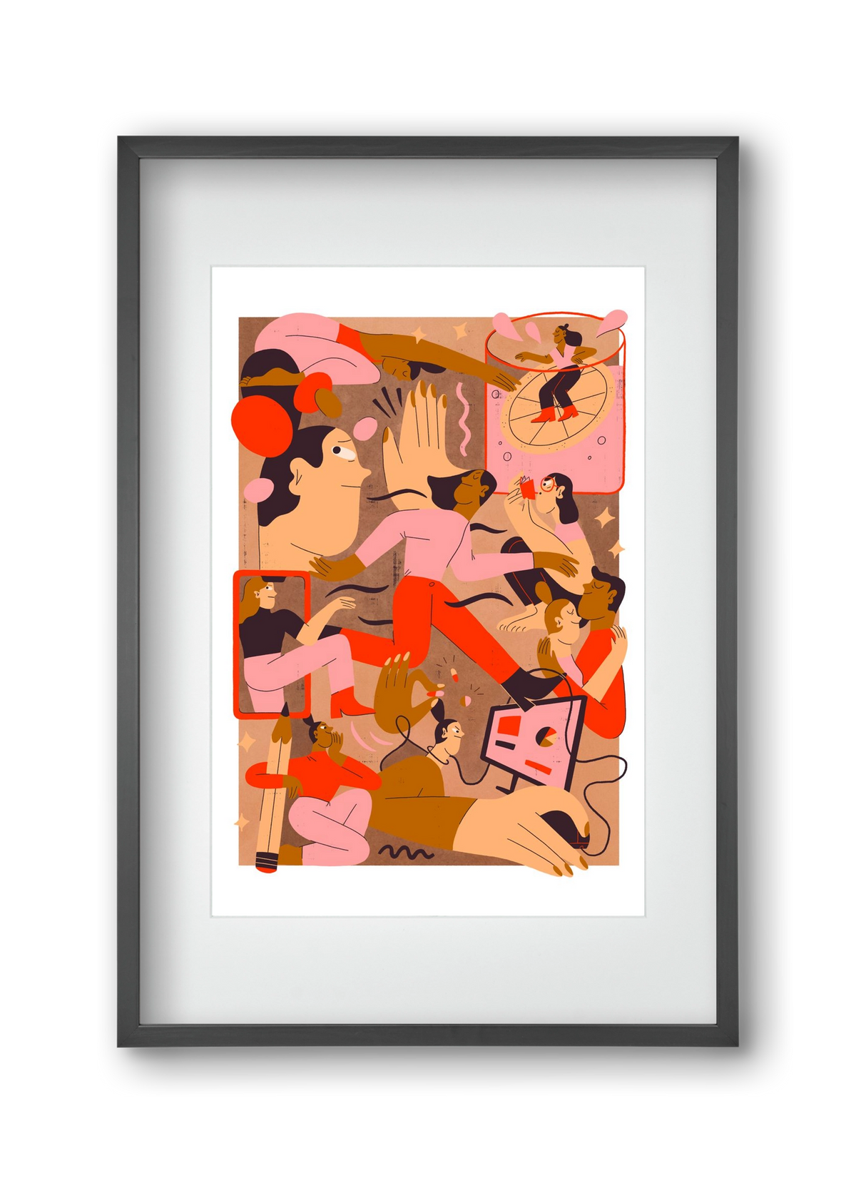 Rushing Through Life, 30x45 cm (20x30 cm), Fekete keret, paszpartuval