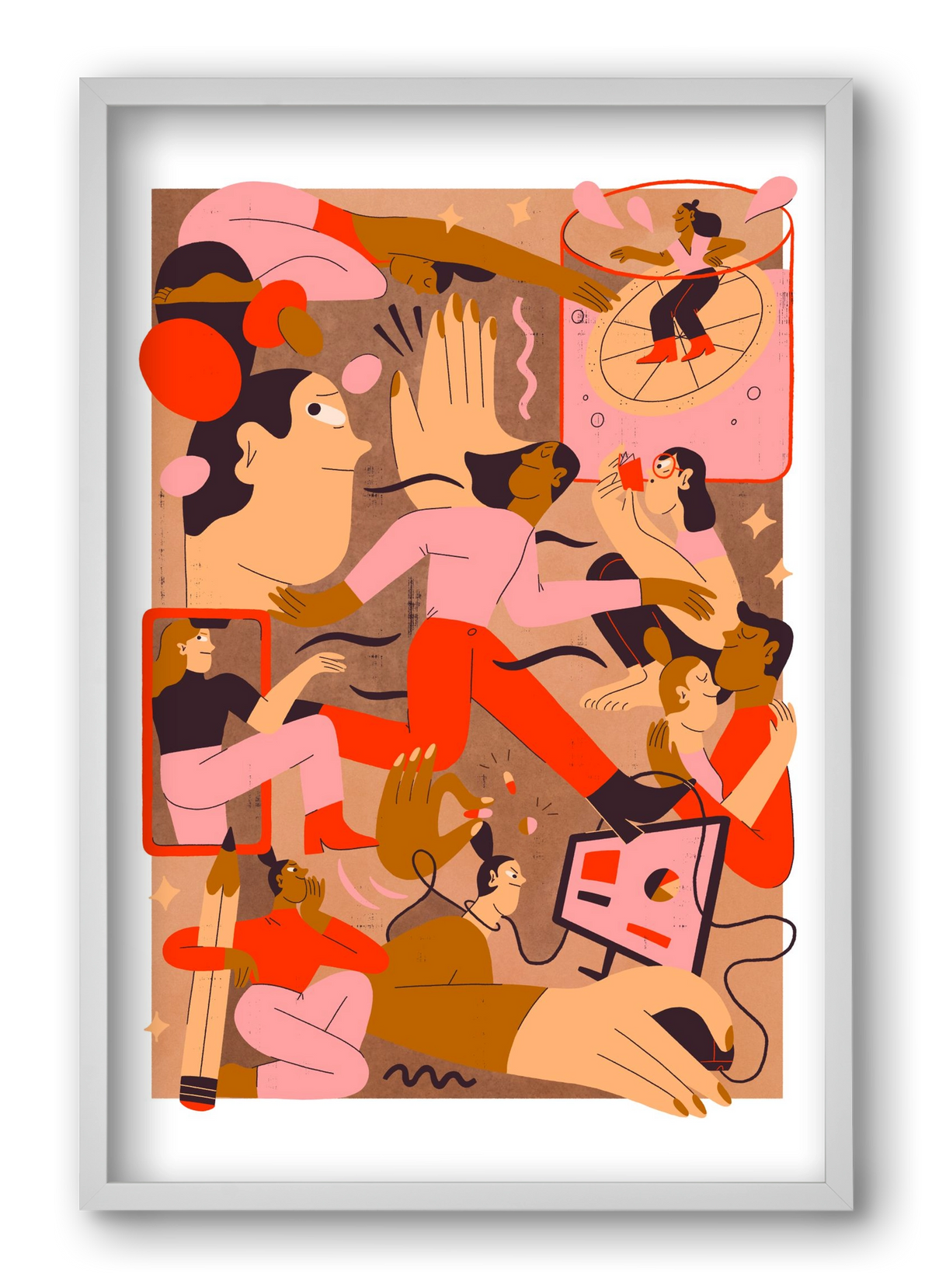 Rushing Through Life, 40x60 cm (40x60 cm), Fehér keret