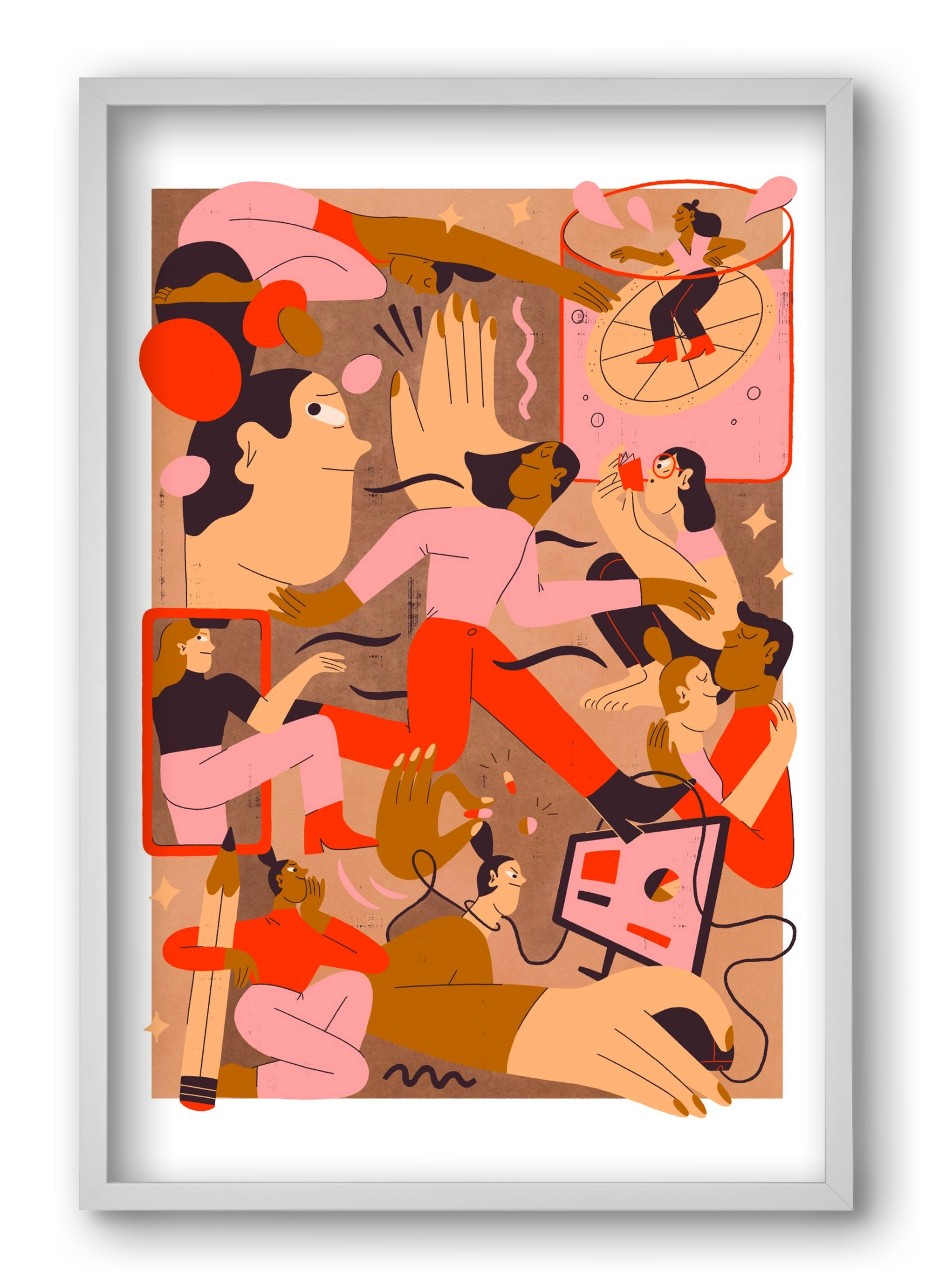 Rushing Through Life, 40x60 cm (40x60 cm), Fehér keret