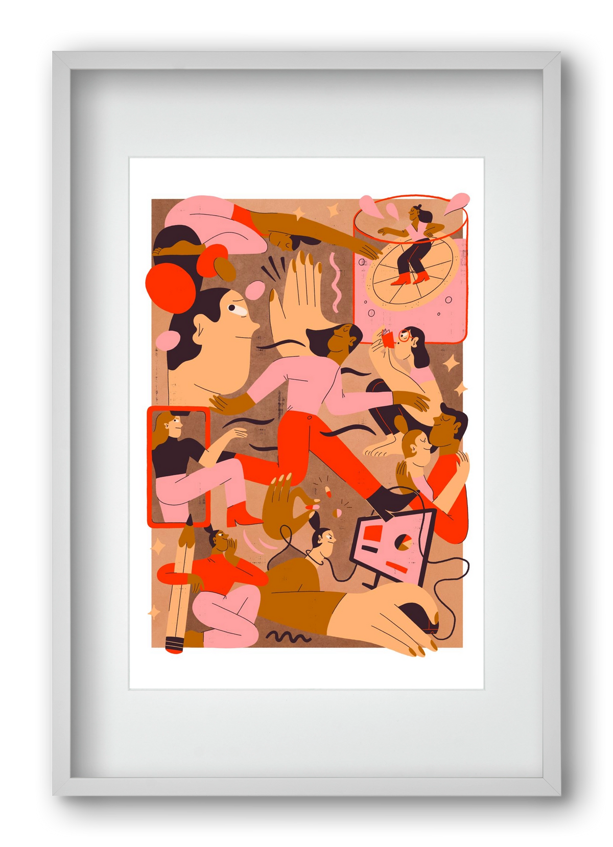 Rushing Through Life, 40x60 cm (30x45 cm), Fehér keret, paszpartuval