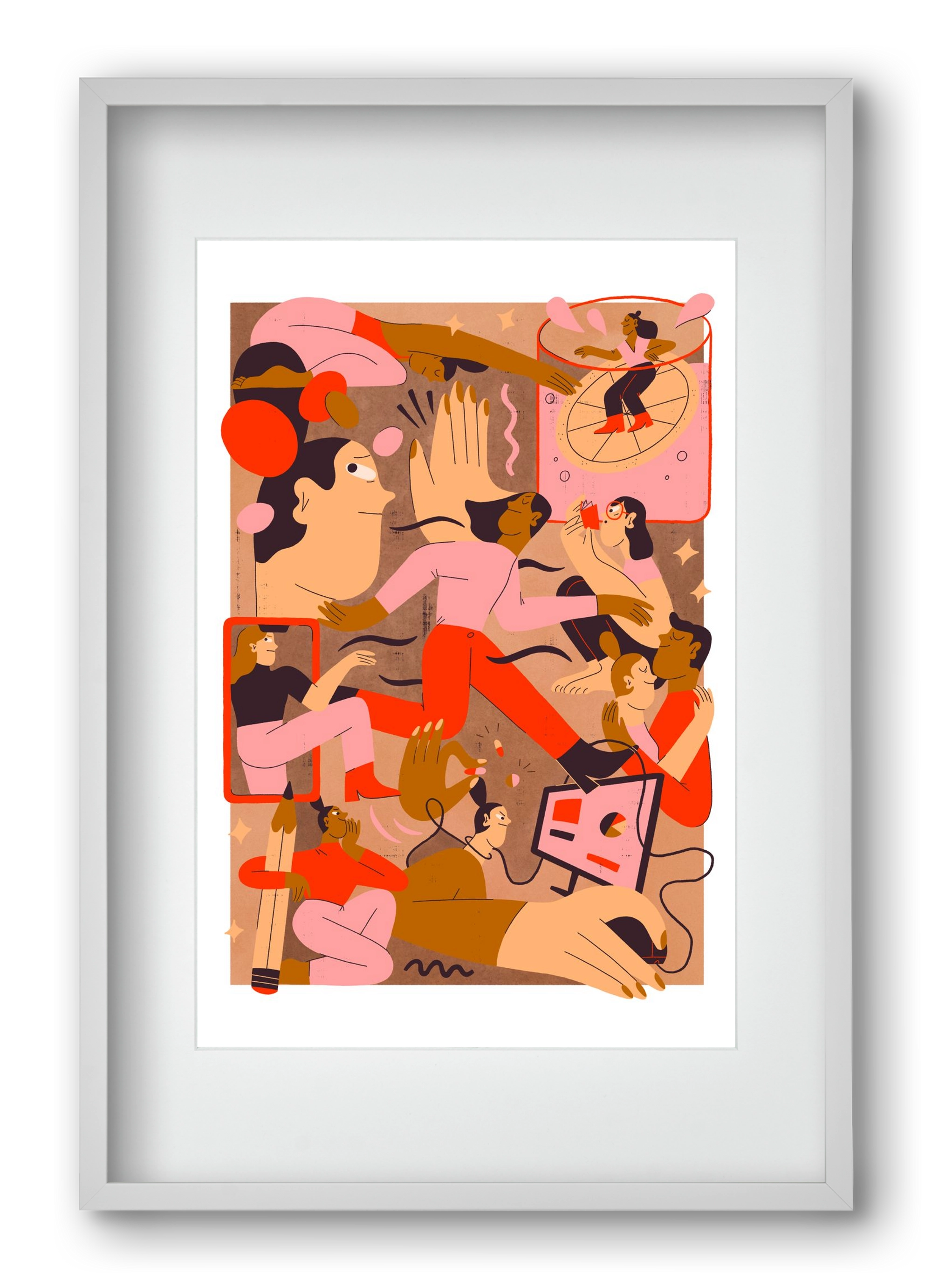 Rushing Through Life, 40x60 cm (30x45 cm), Fehér keret, paszpartuval