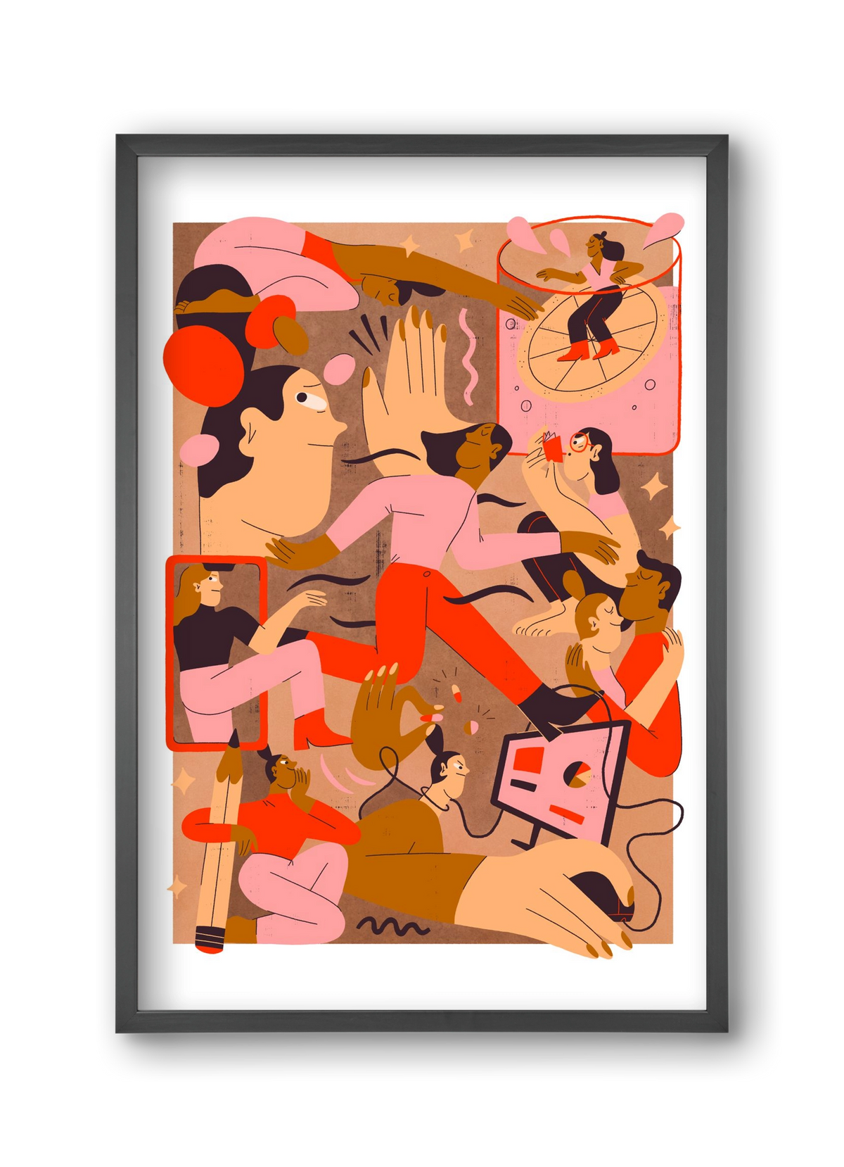 Rushing Through Life, 30x45 cm (30x45 cm), Fekete keret