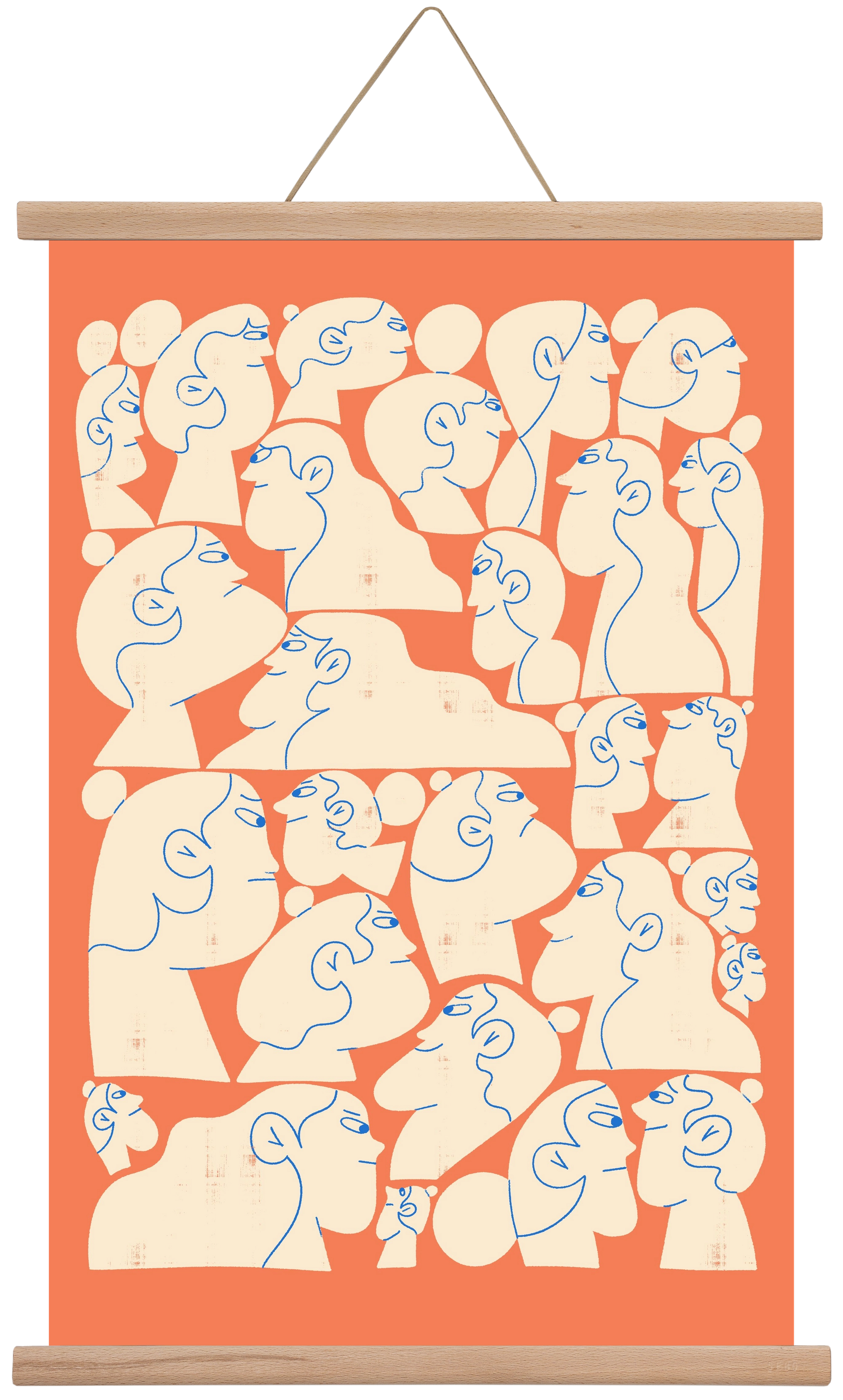 Shaping Each Other, 40x60 cm (40x60 cm), Tölgy akasztó