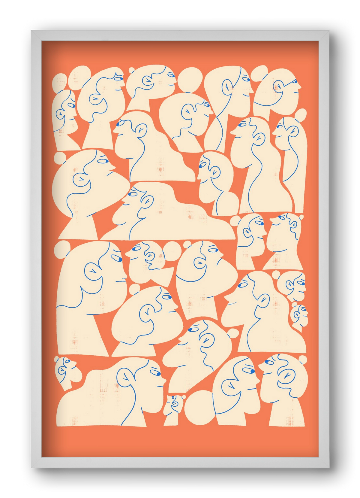 Shaping Each Other, 40x60 cm (40x60 cm), Fehér keret