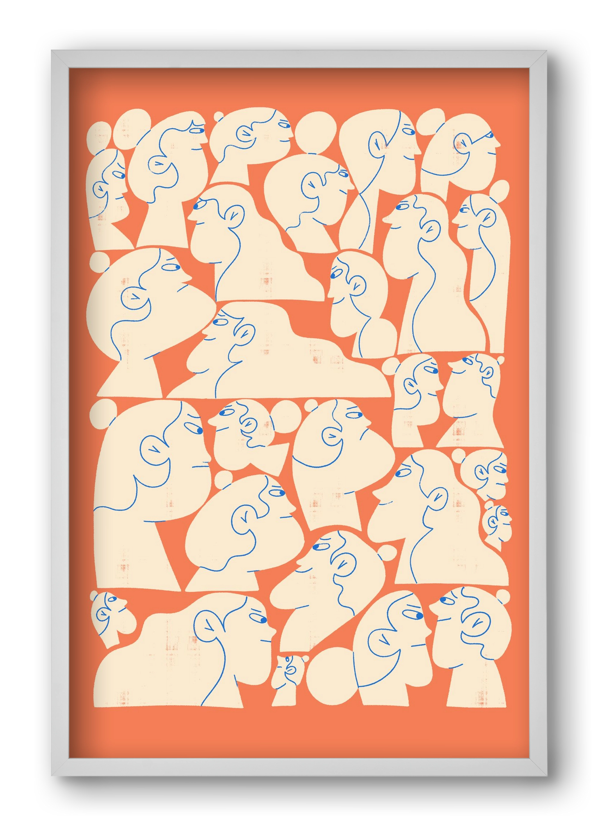 Shaping Each Other, 40x60 cm (40x60 cm), Fehér keret