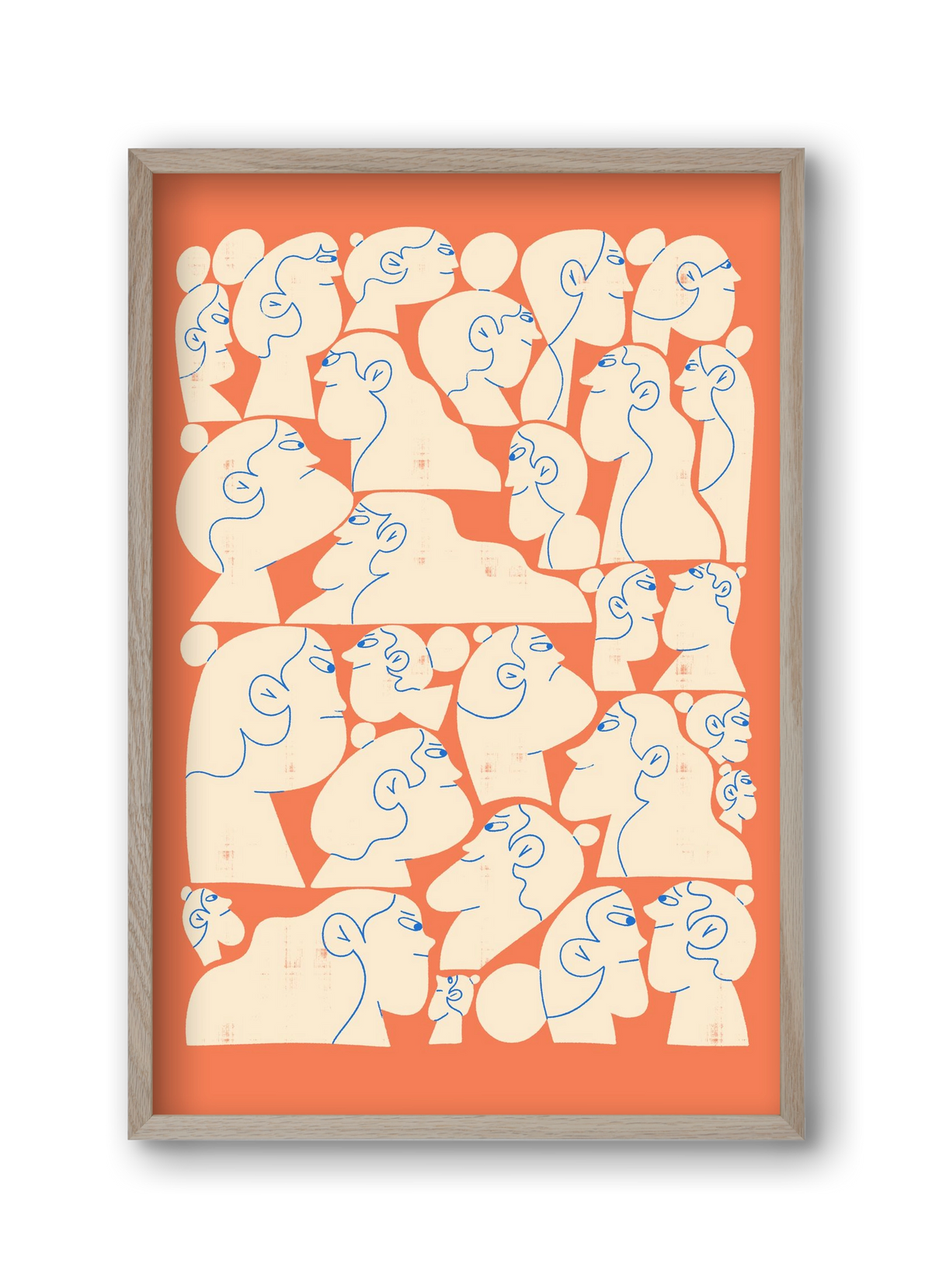 Shaping Each Other, 30x45 cm (30x45 cm), Tölgy keret