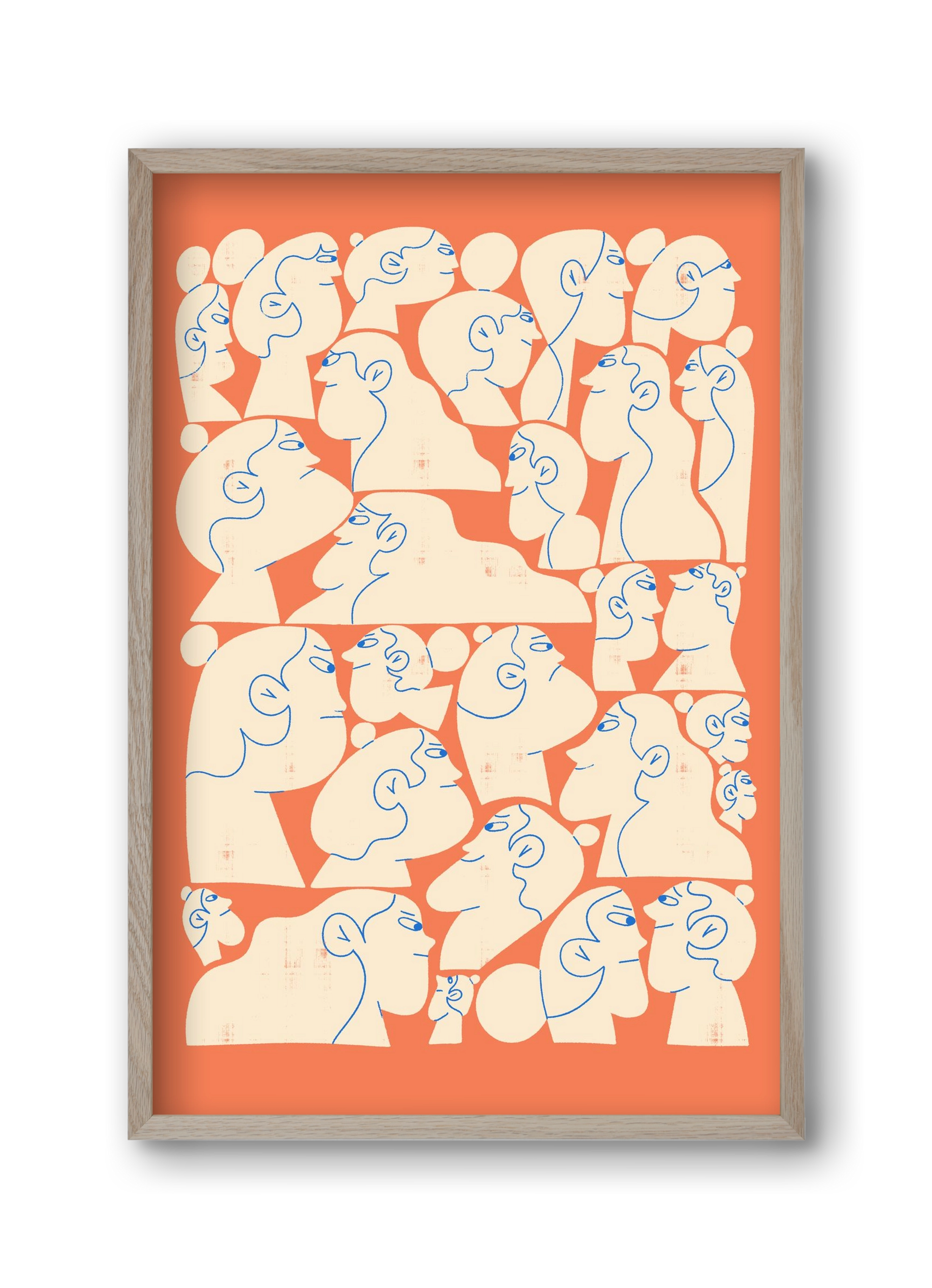 Shaping Each Other, 30x45 cm (30x45 cm), Tölgy keret