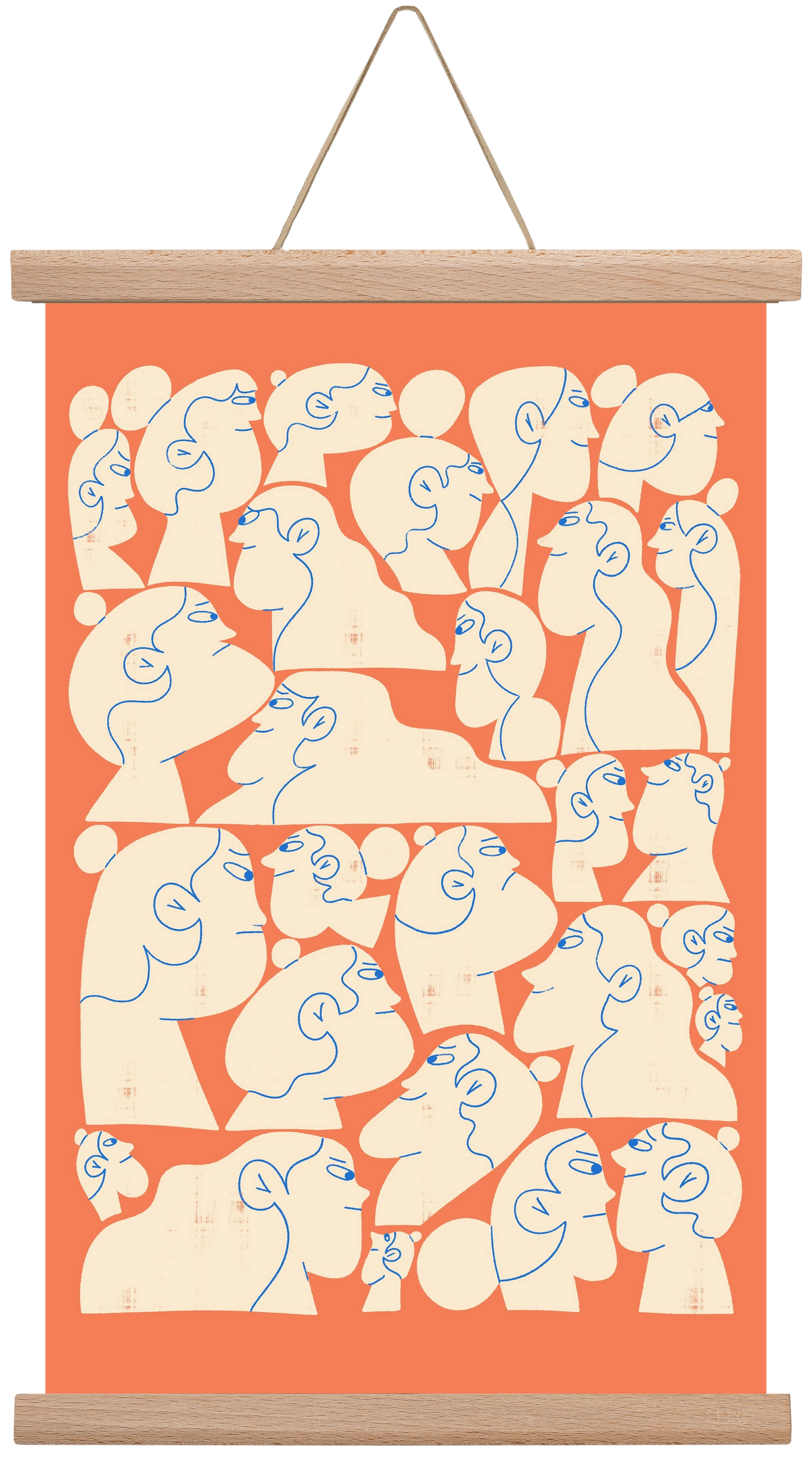 Shaping Each Other, 30x45 cm (30x45 cm), Tölgy akasztó