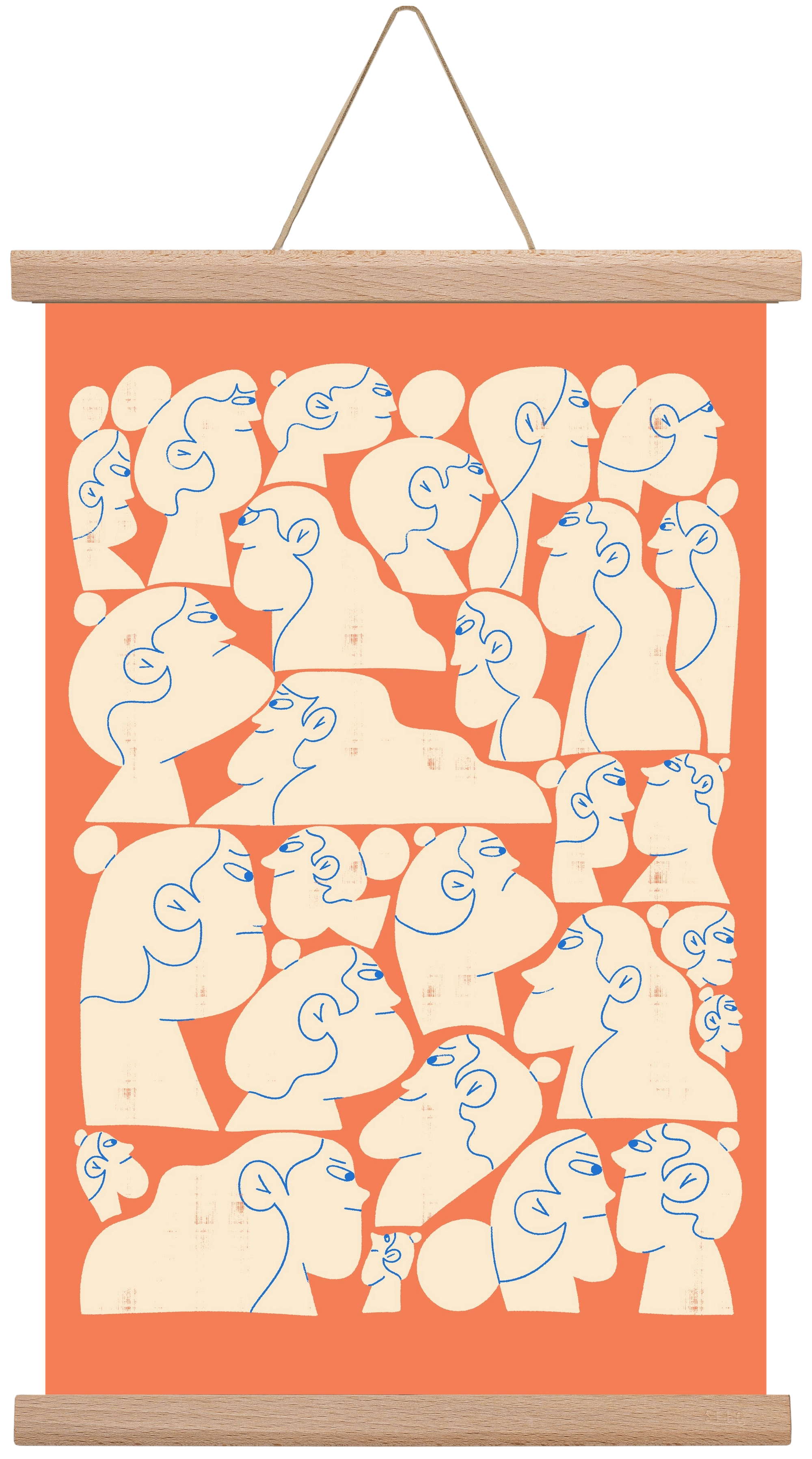 Shaping Each Other, 30x45 cm (30x45 cm), Tölgy akasztó