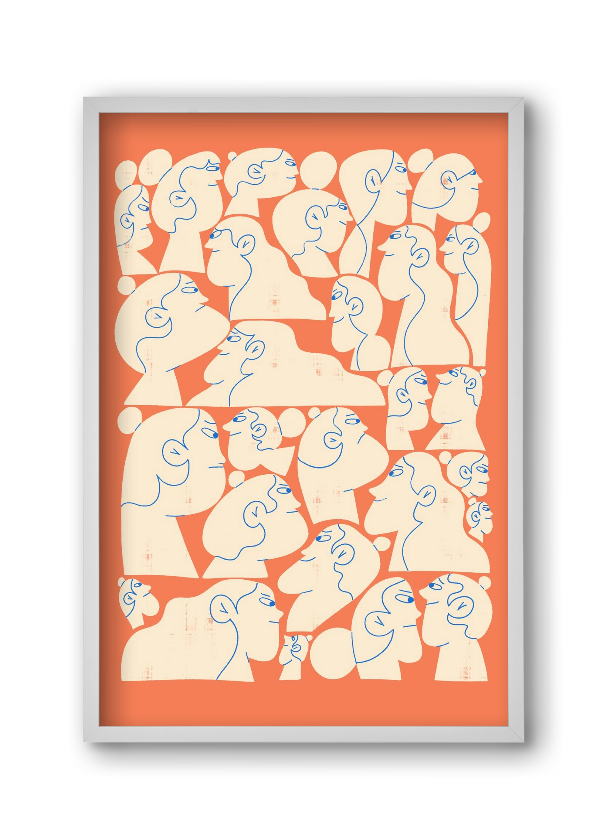 Shaping Each Other, 30x45 cm (30x45 cm), Fehér keret