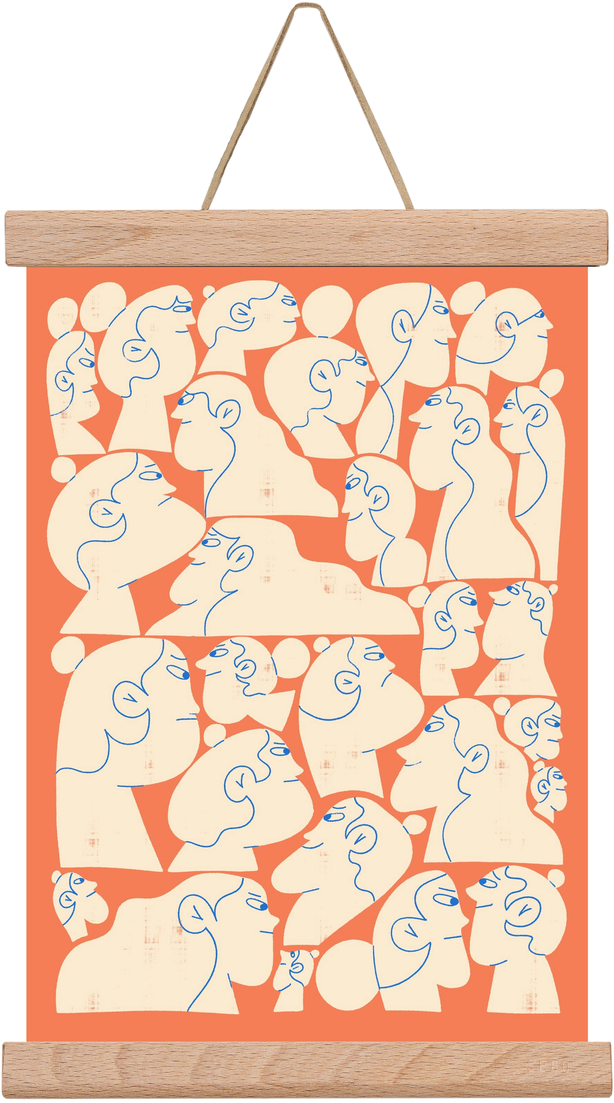 Shaping Each Other, 20x30 cm (20x30 cm), Tölgy akasztó