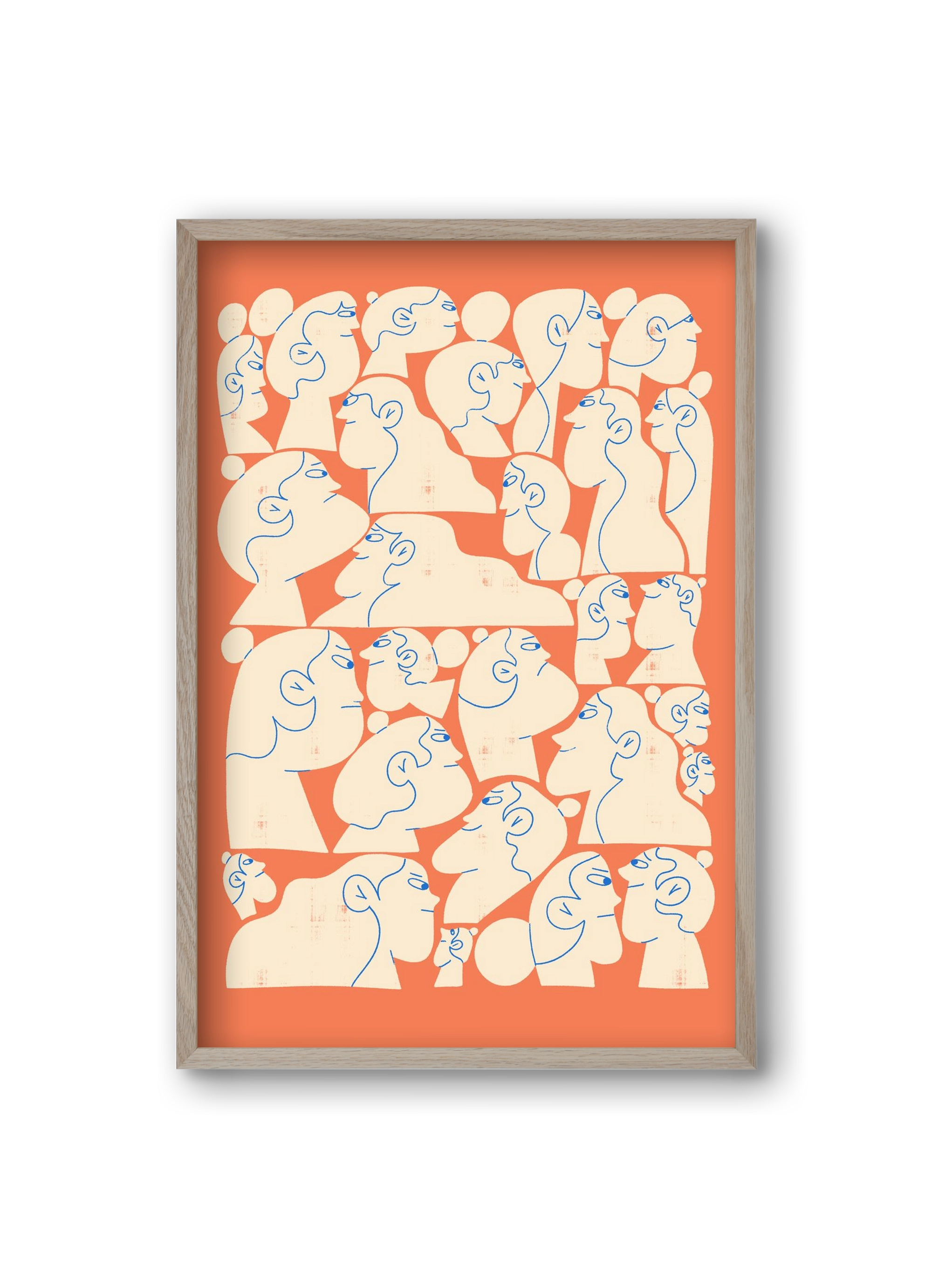 Shaping Each Other, 20x30 cm (20x30 cm), Tölgy keret