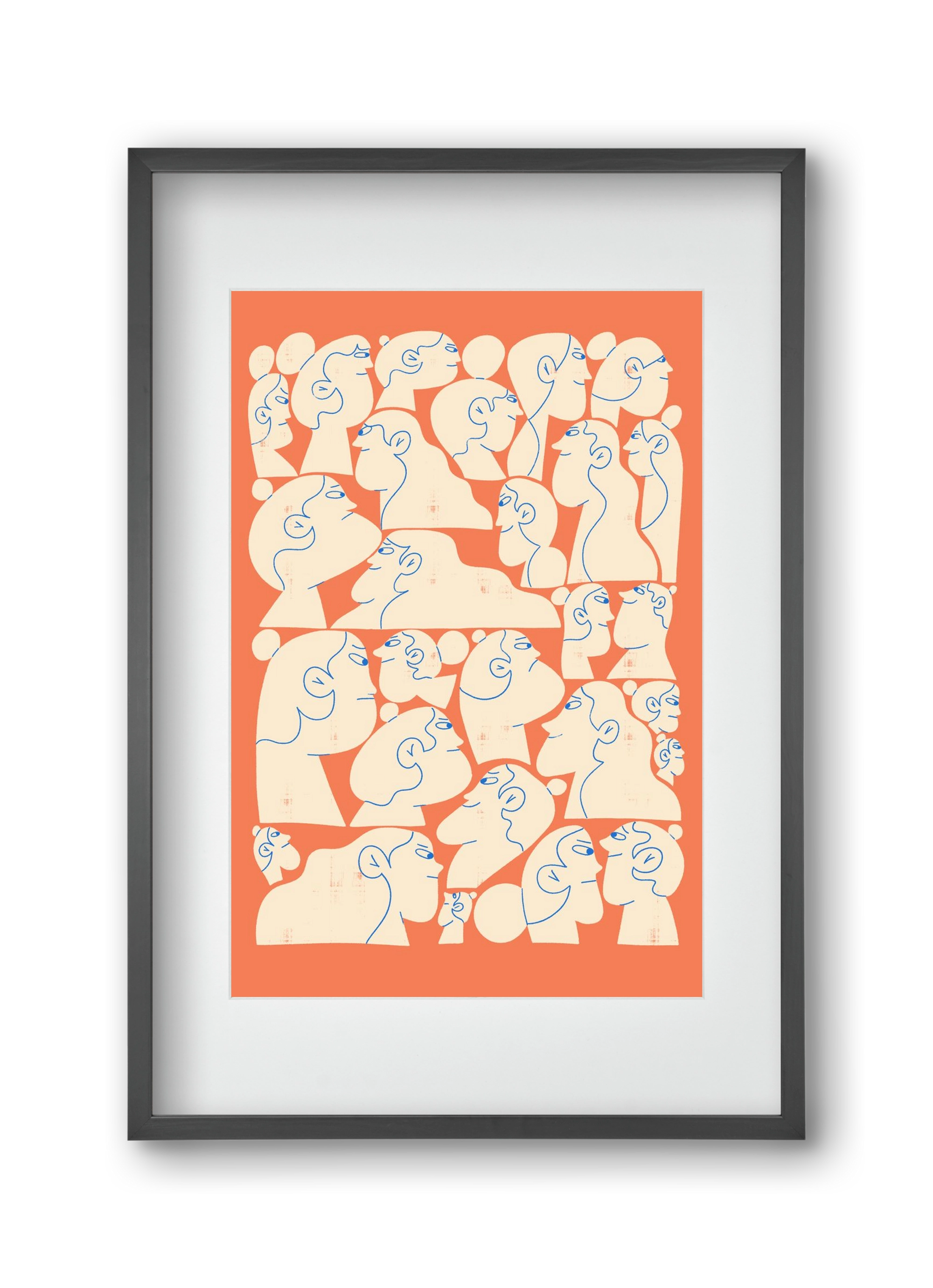 Shaping Each Other, 30x45 cm (20x30 cm), Fekete keret, paszpartuval